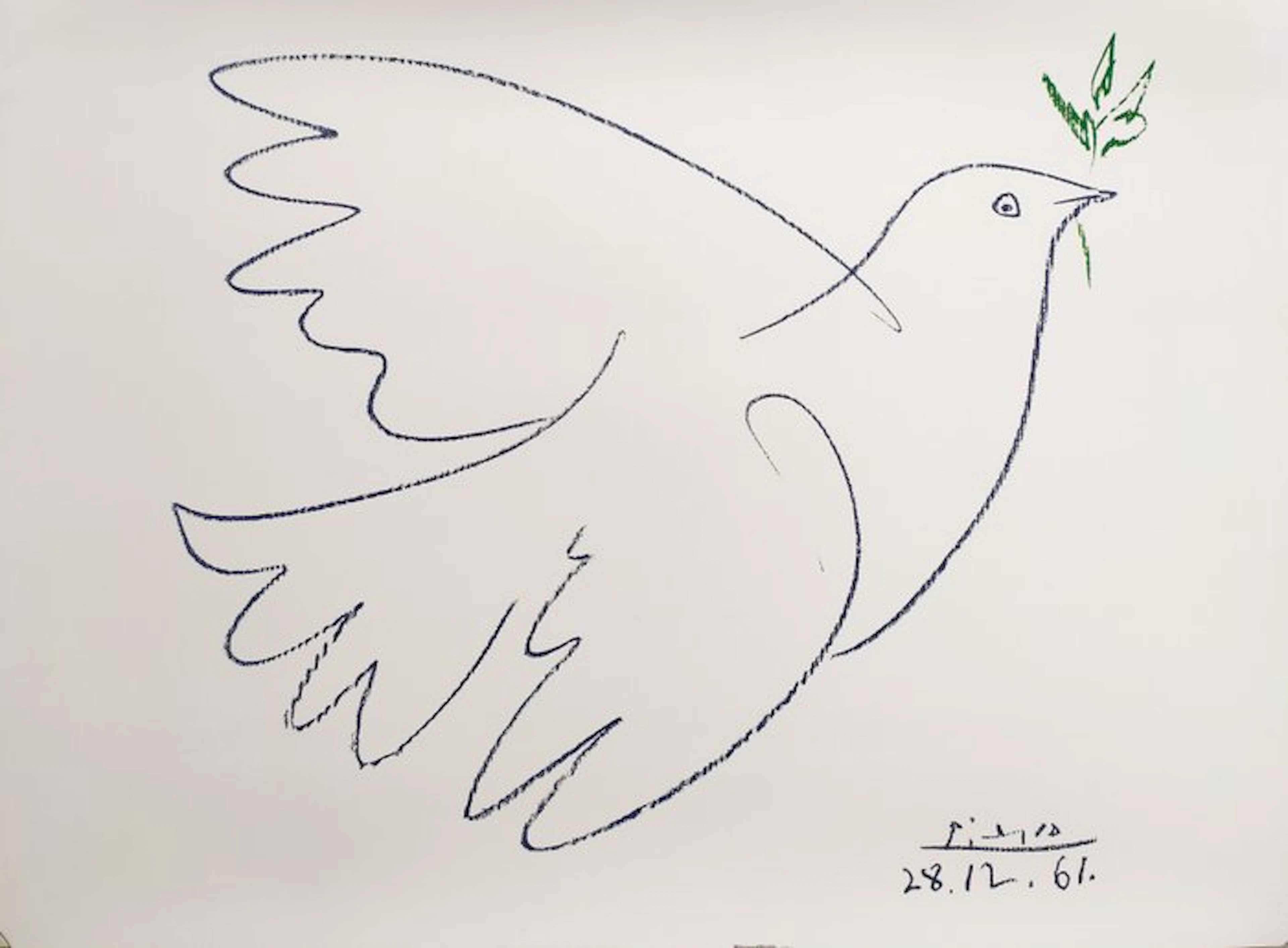 Pablo Picasso (1881-1973) (after) - "Colombe Bleue, 1961" - (60x80cm)