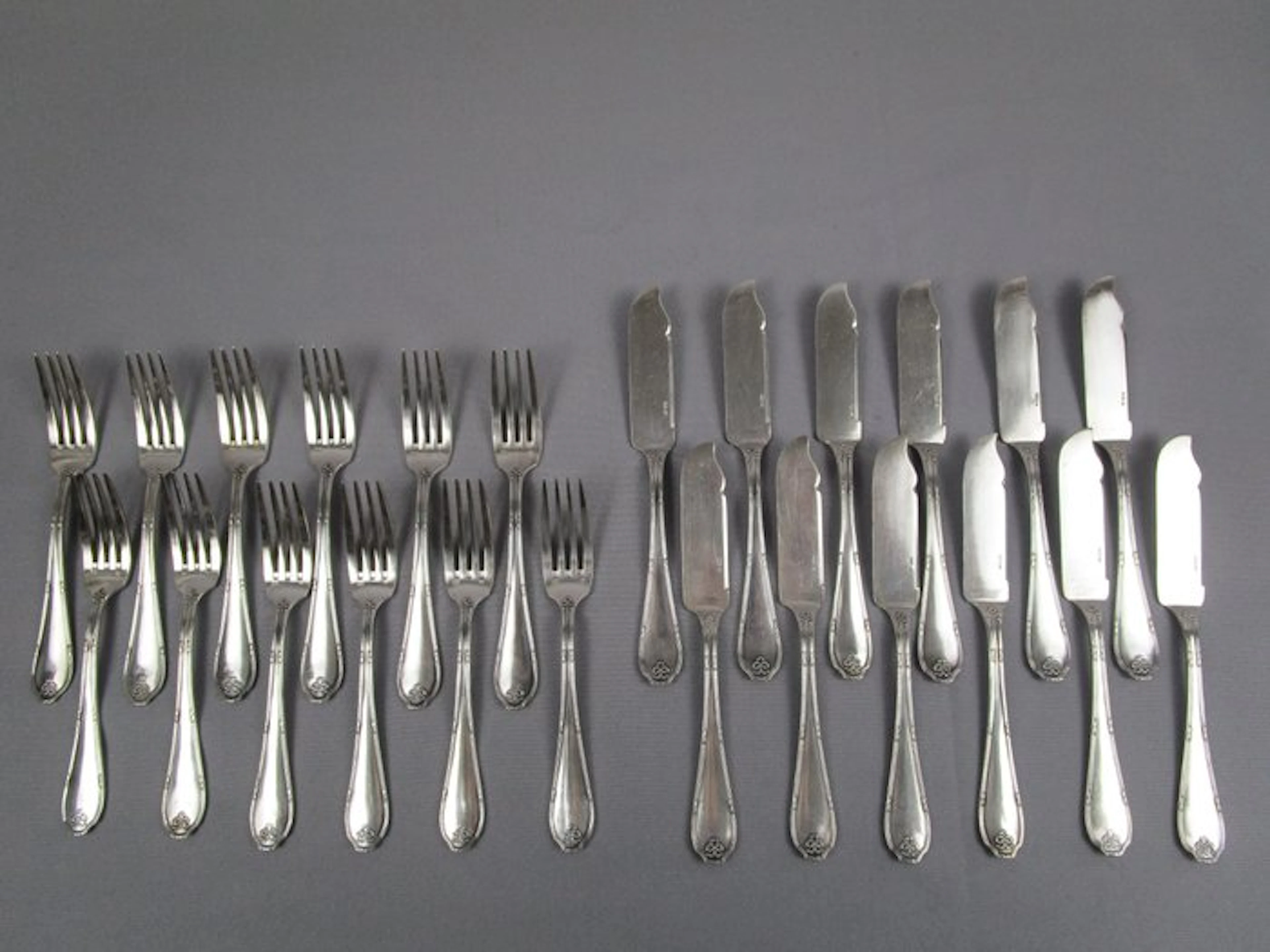 Cutlery set - Wiskemann - fish cutlery - Art Nouveau - 12...