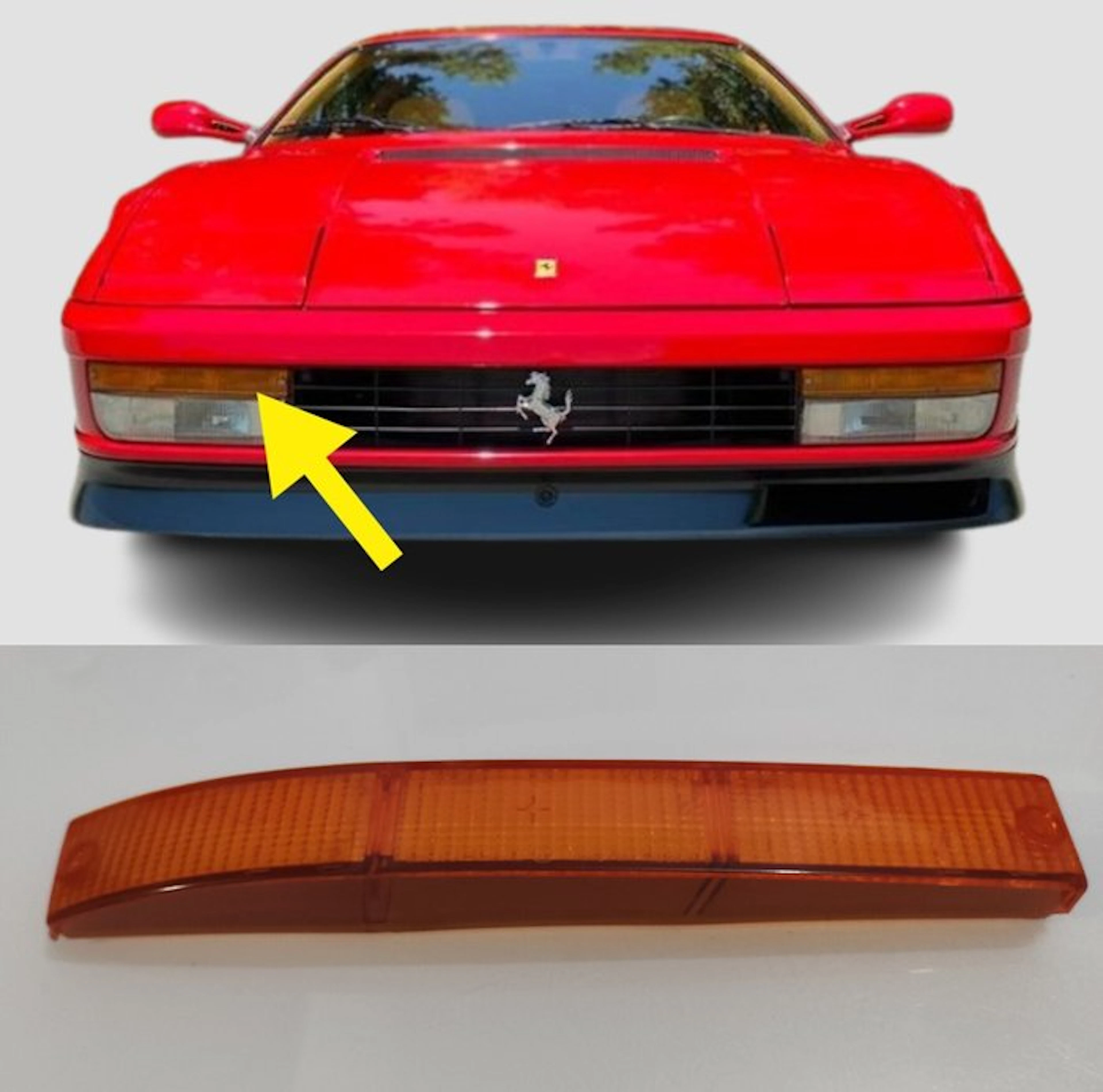 Ferrari Testarossa right Indicator lens (New Old Stock)...