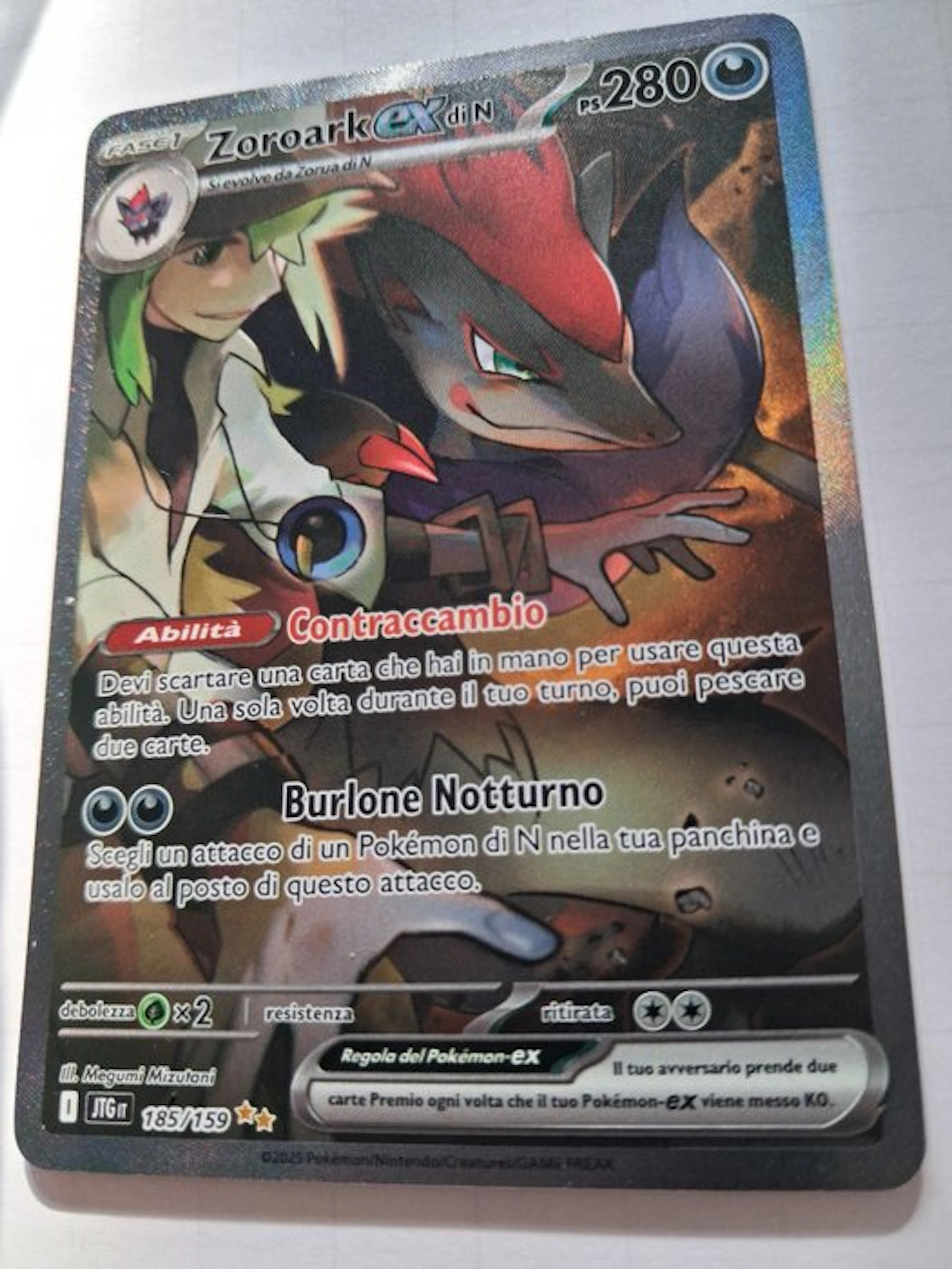 Pokémon - 1 Card - ZOROARK DI N 185/159 - Scarlet & Violet - AVVENTURE INSIEME