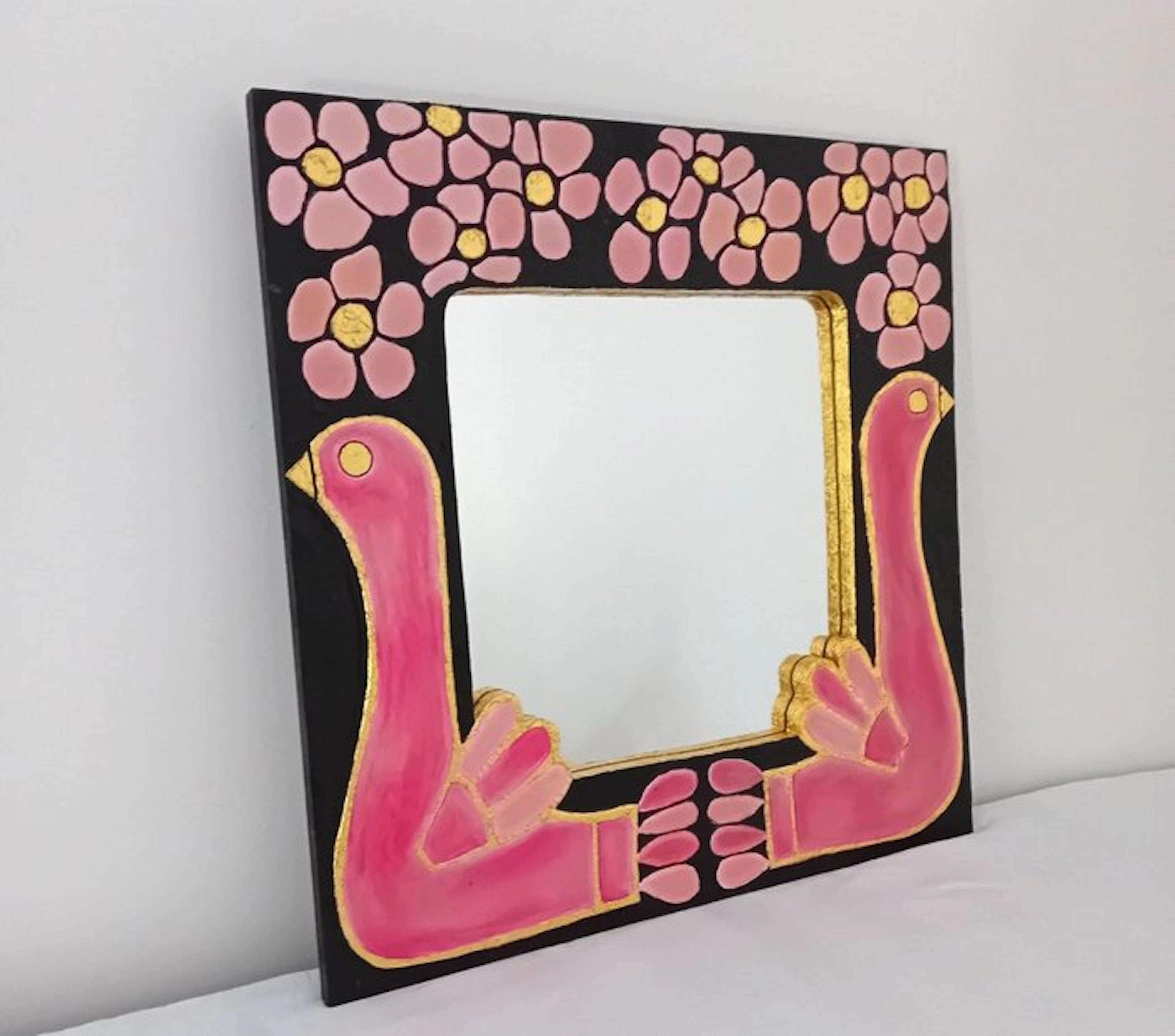 K. Line - In the manner of Mithé Espelt - Mirror - Wood