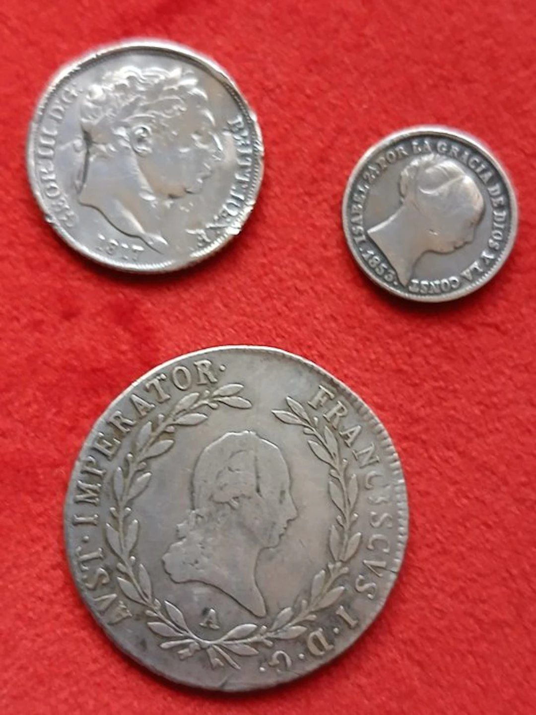 Austria. Francisco I. Lot of 3 silver 1817/1853 (No reserve price)