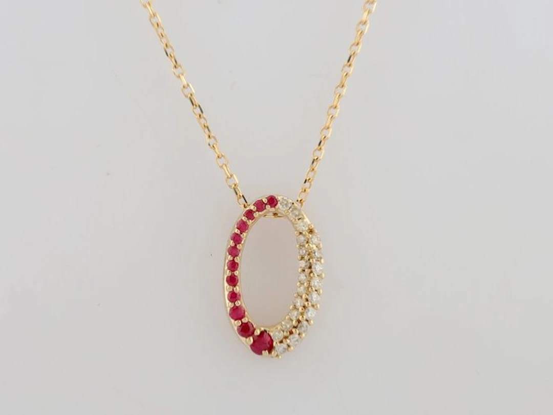 No reserve price - Necklace with pendant - 14 kt