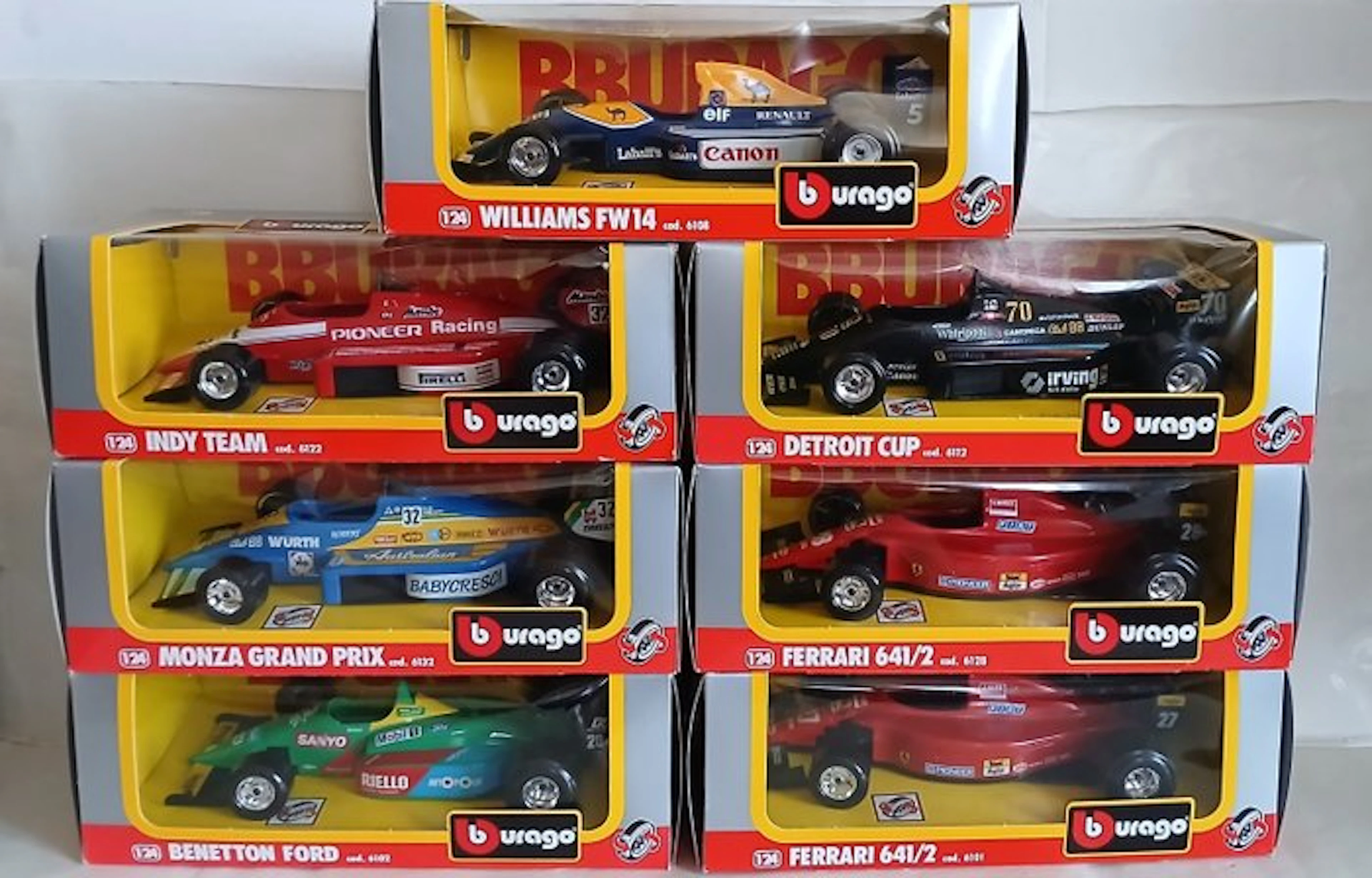 Bburago 1:24 - Model car (7) - Lotto con 7 Modelli F1