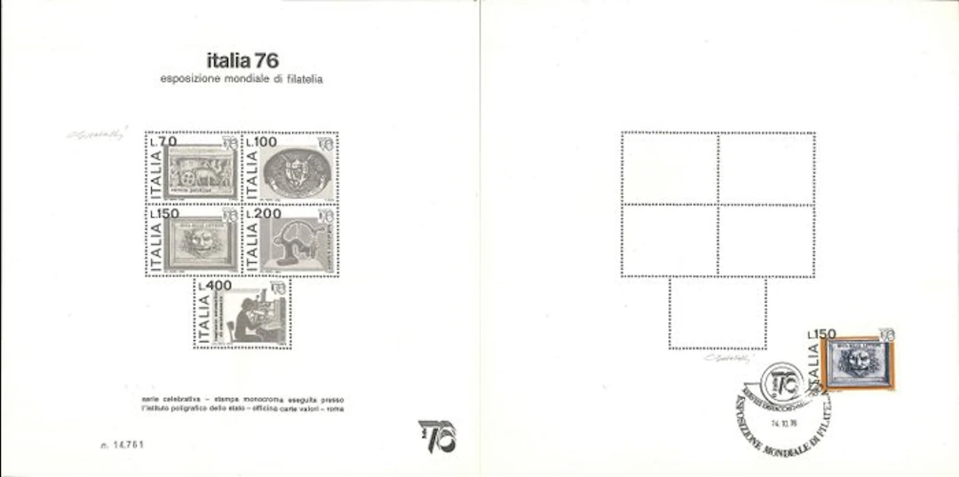 Italy 1976 - 1976 - US advertising sheet No