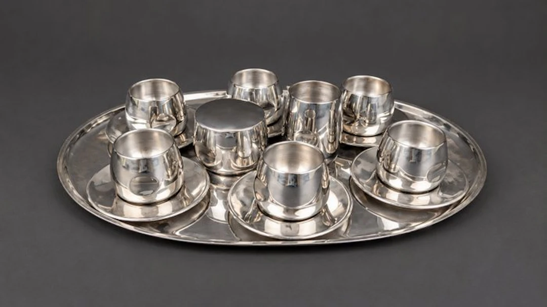 AMC - Art Design - Made in Italy - Coffee set for 6 (15) - Steel
