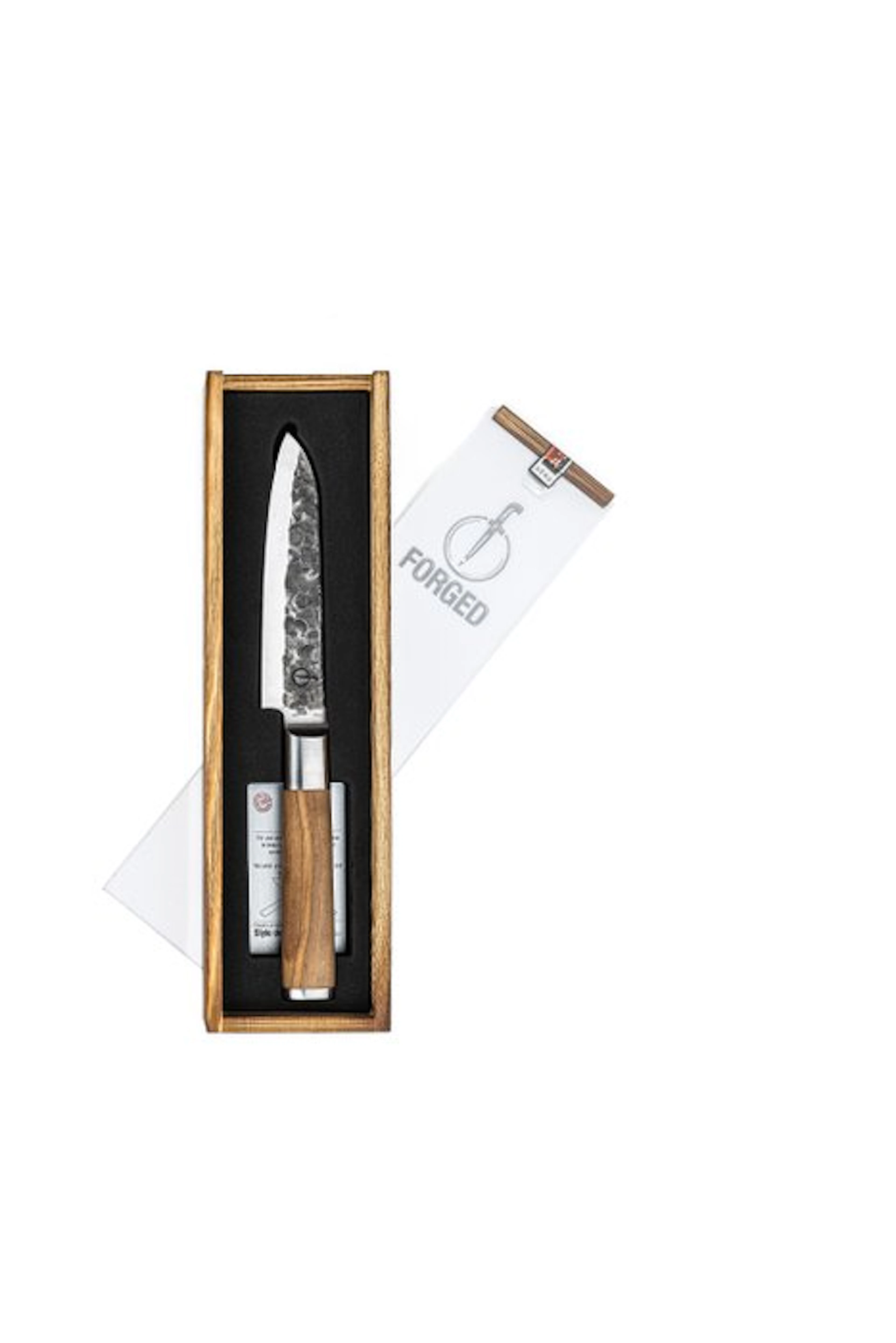 Santoku Knife - Hammered and Forged - 440C Japanese...