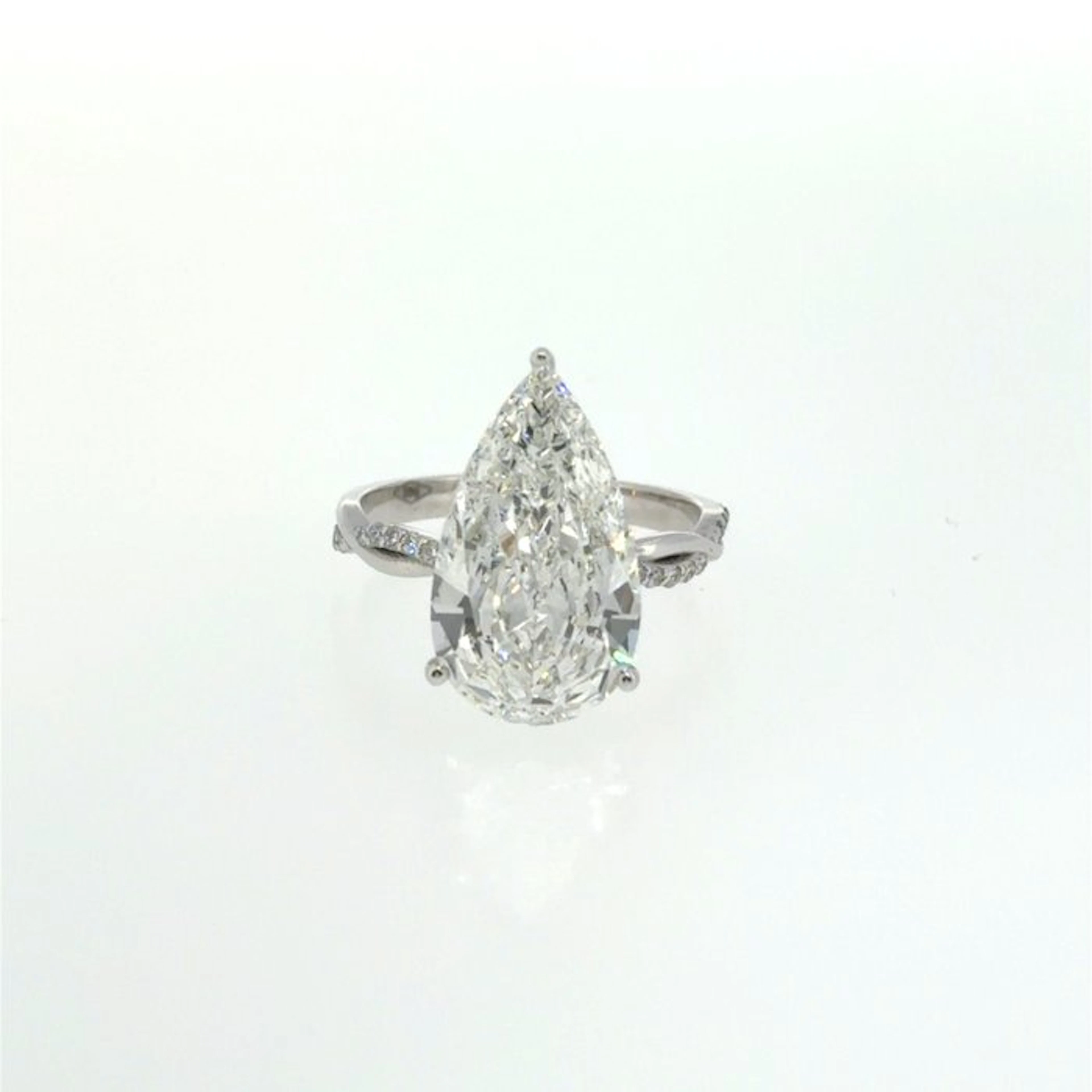 Ring - 14 kt. White gold - 5.27ct. tw. Diamond (Lab-grown) - Diamond