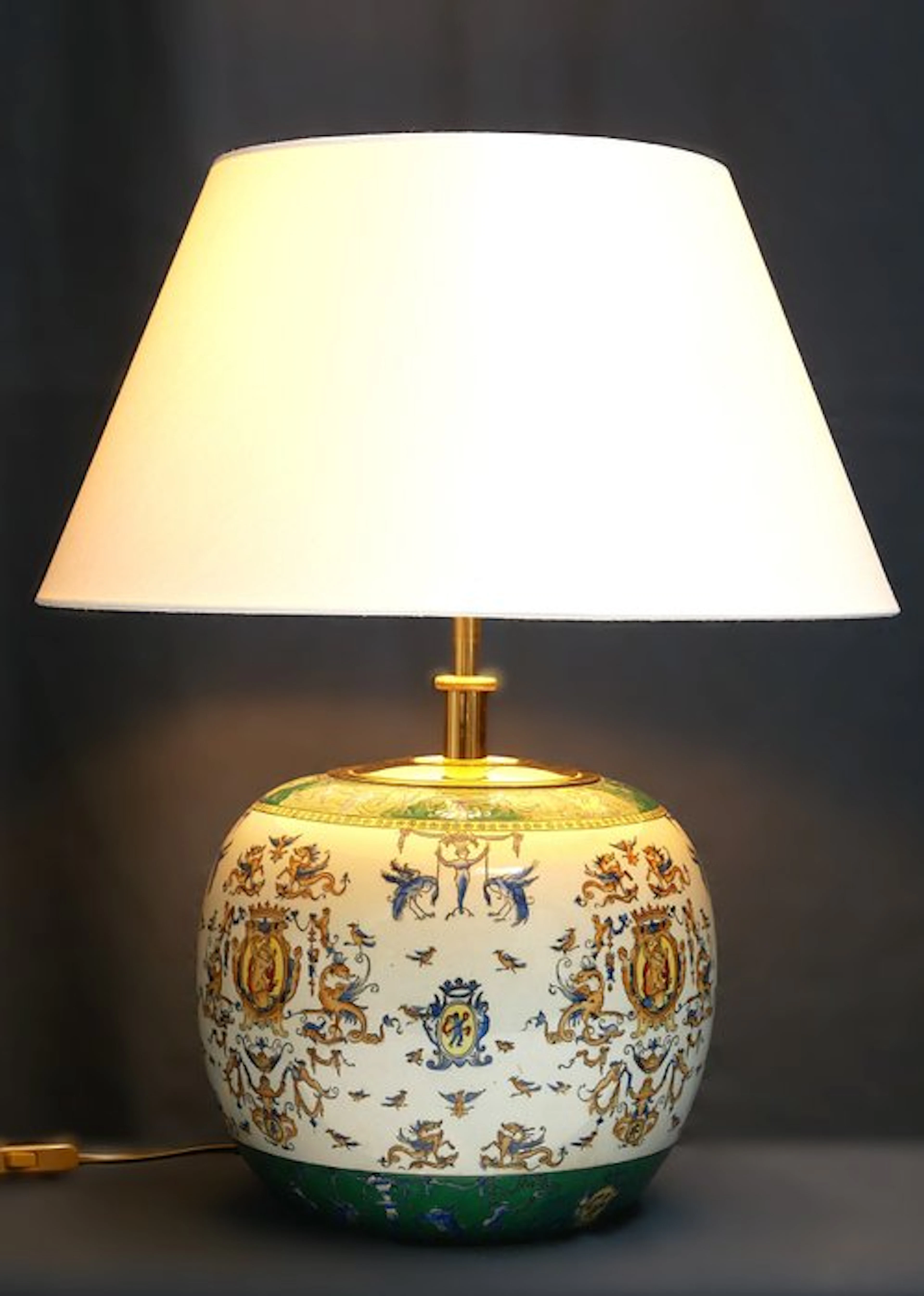 Lamp - Porcelain, Brass - made in Germany