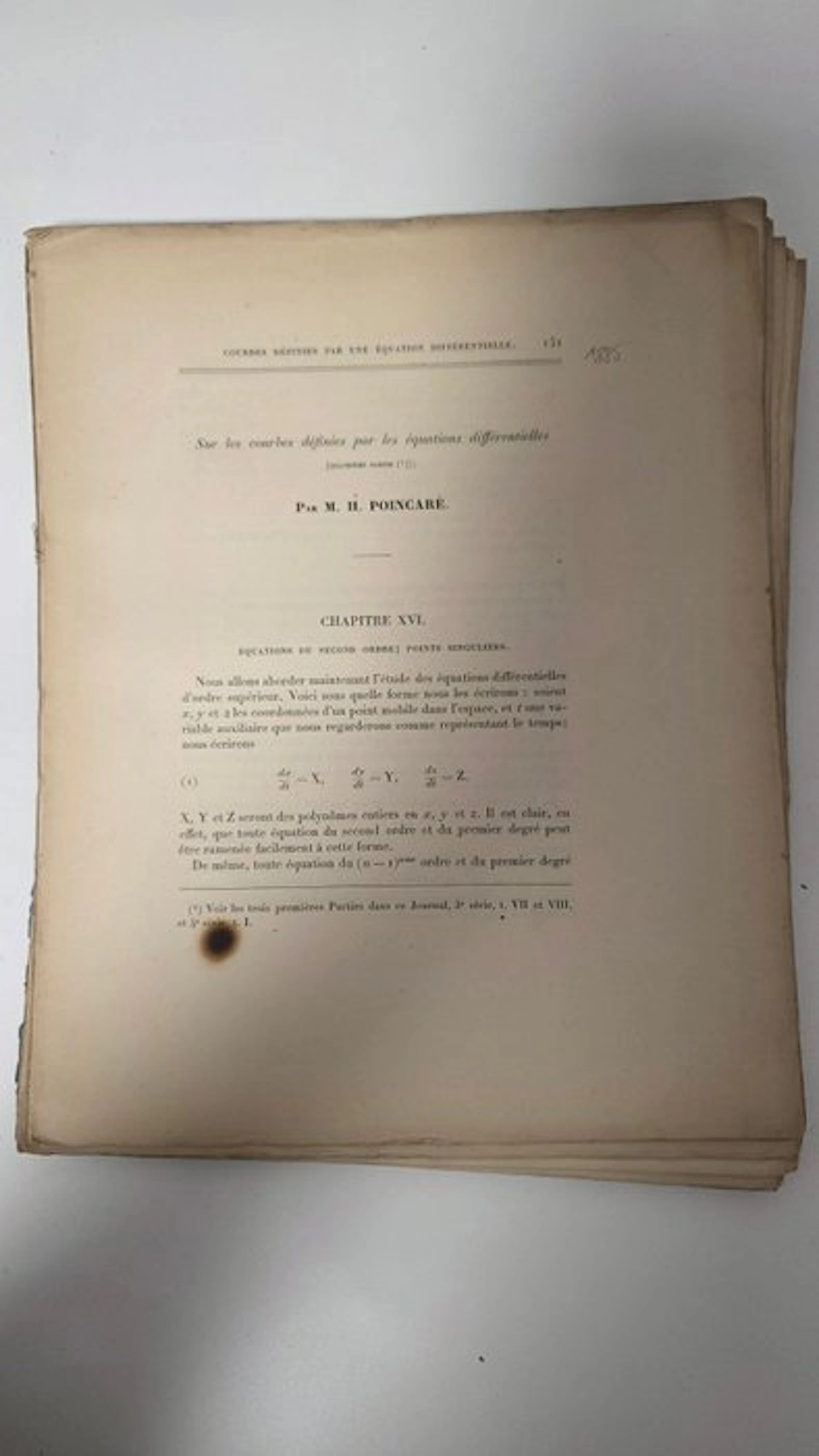 Henri Poincaré - Henri Poincaré – Sur les courbes...