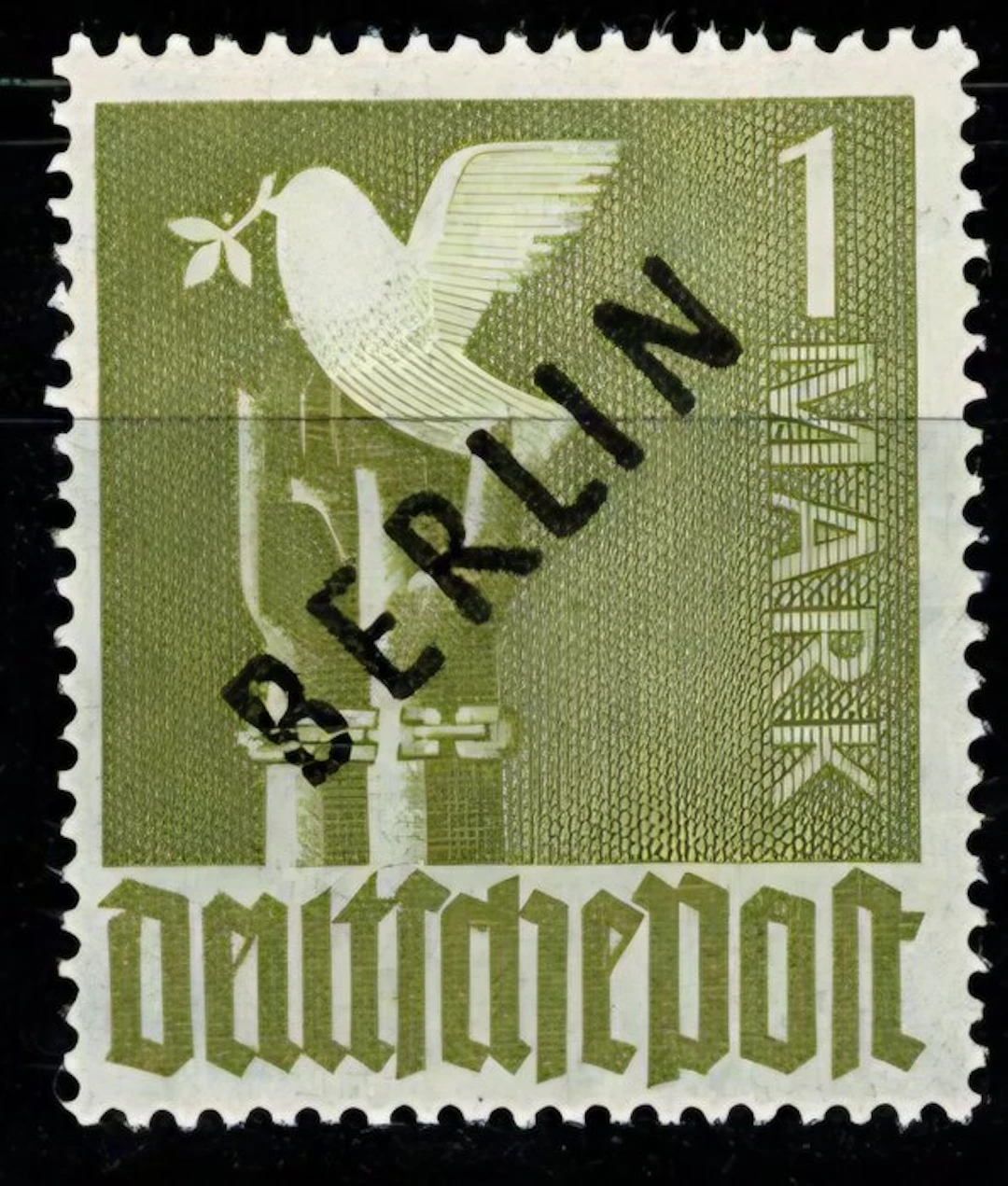 Berlin - Berlin 1948 overprint error 1 Mark - MiNr. 17 a AF X