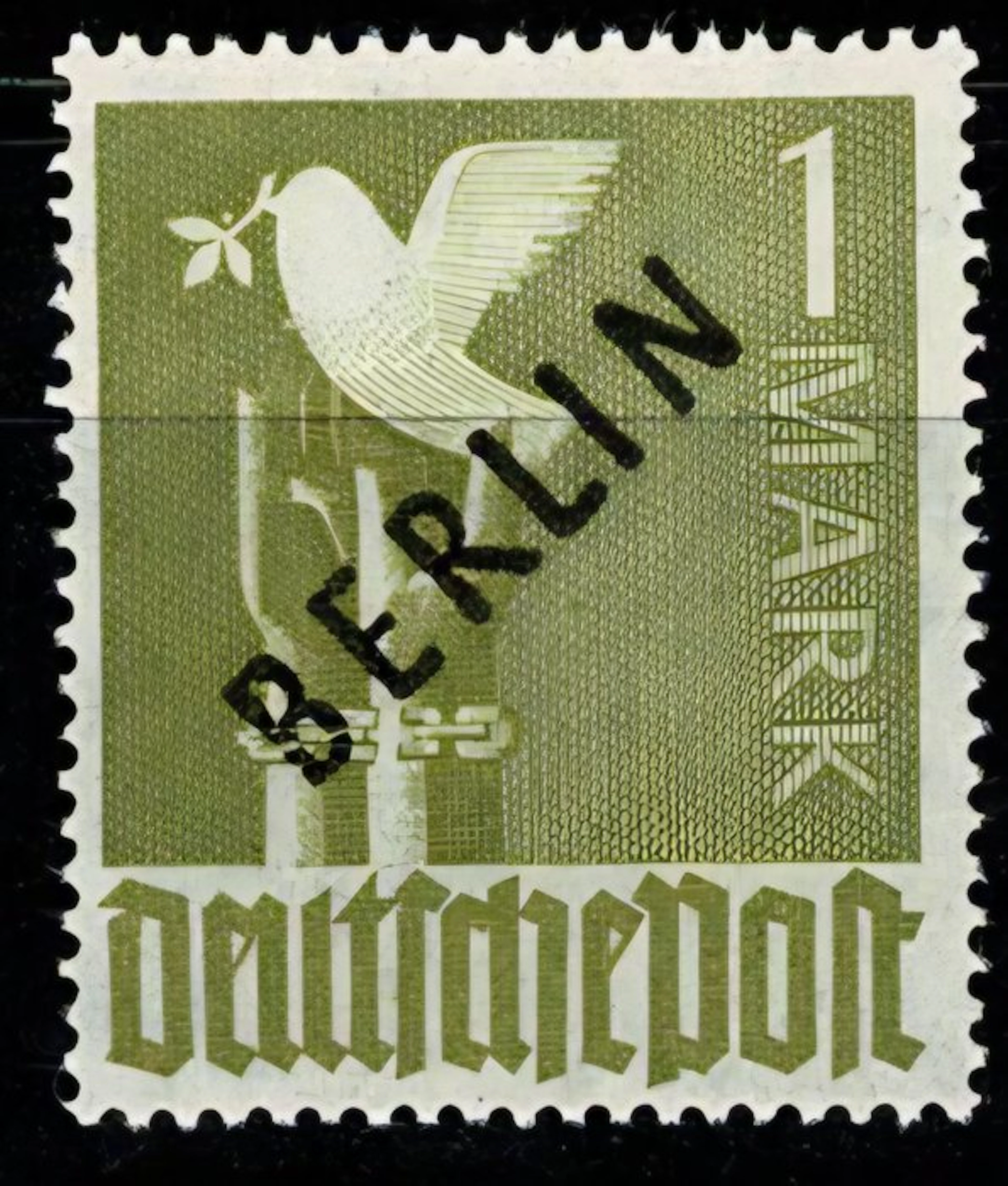 Berlin - Berlin 1948 overprint error 1 Mark - MiNr. 17 a AF X