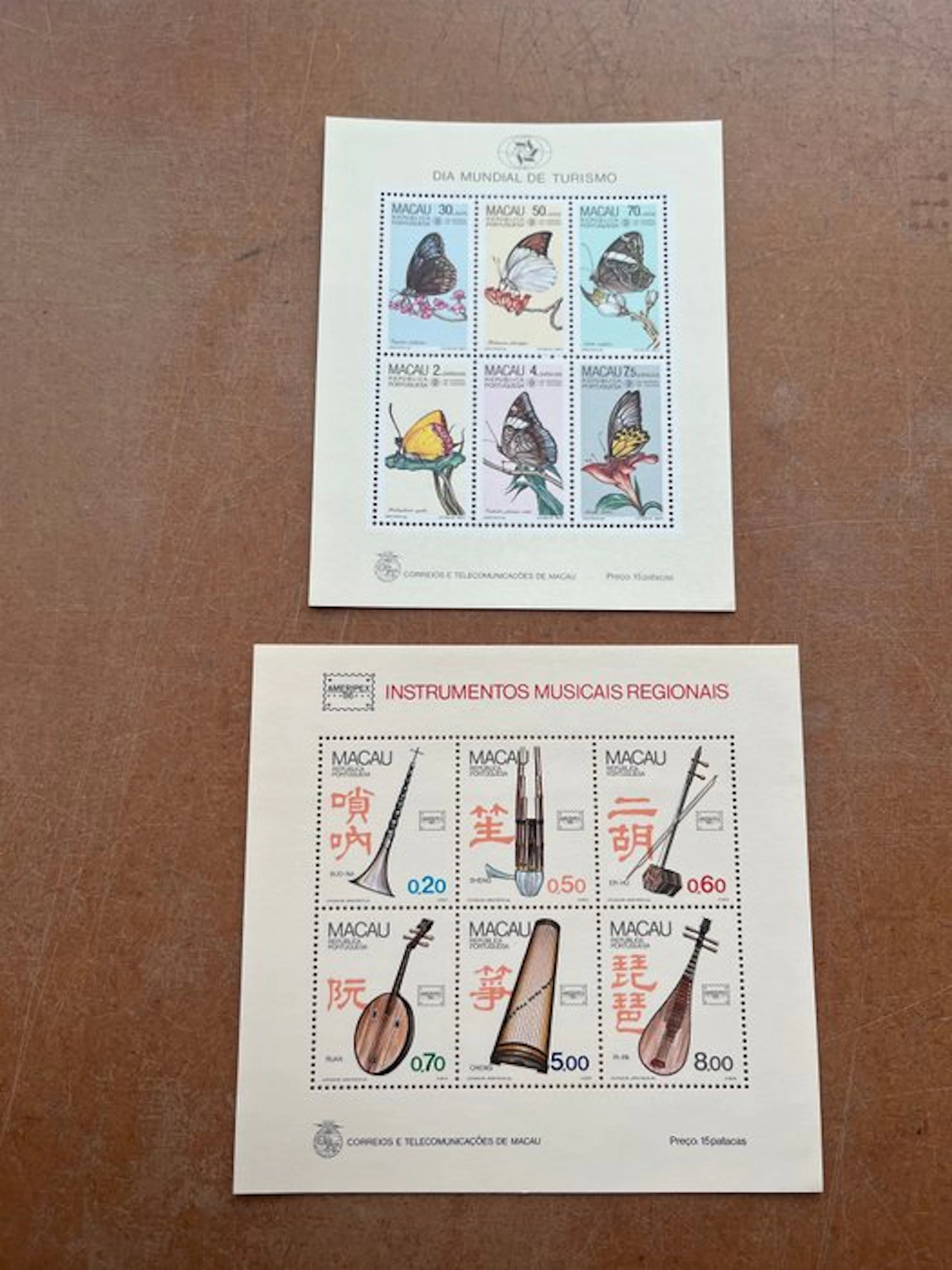 Macau 1986/1990 - Michel Blok No. 3, 4, 10, 11, 12, 16