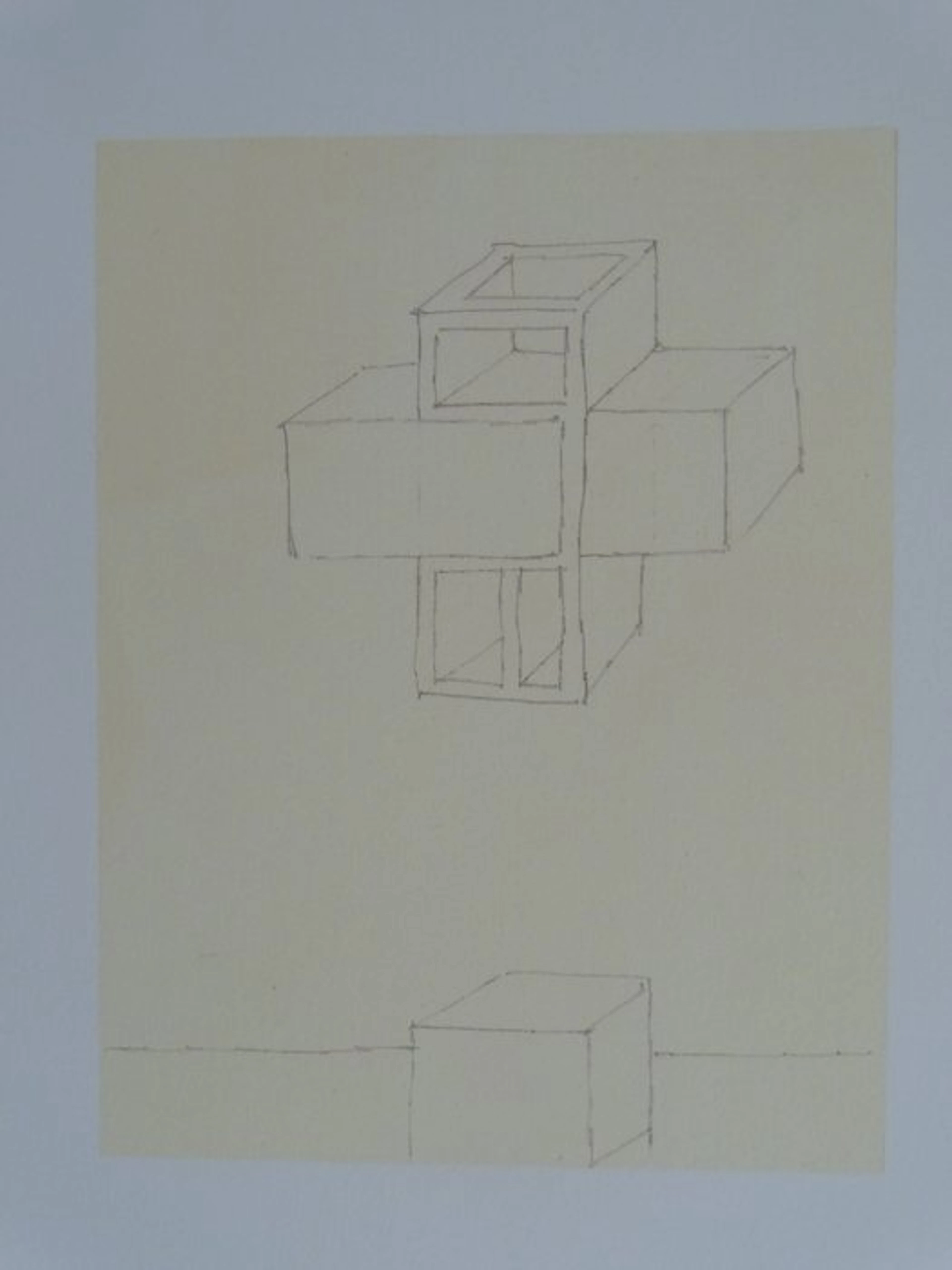 Eduardo Chillida (1924-2002) - Boceto de la Cruz del Vacio