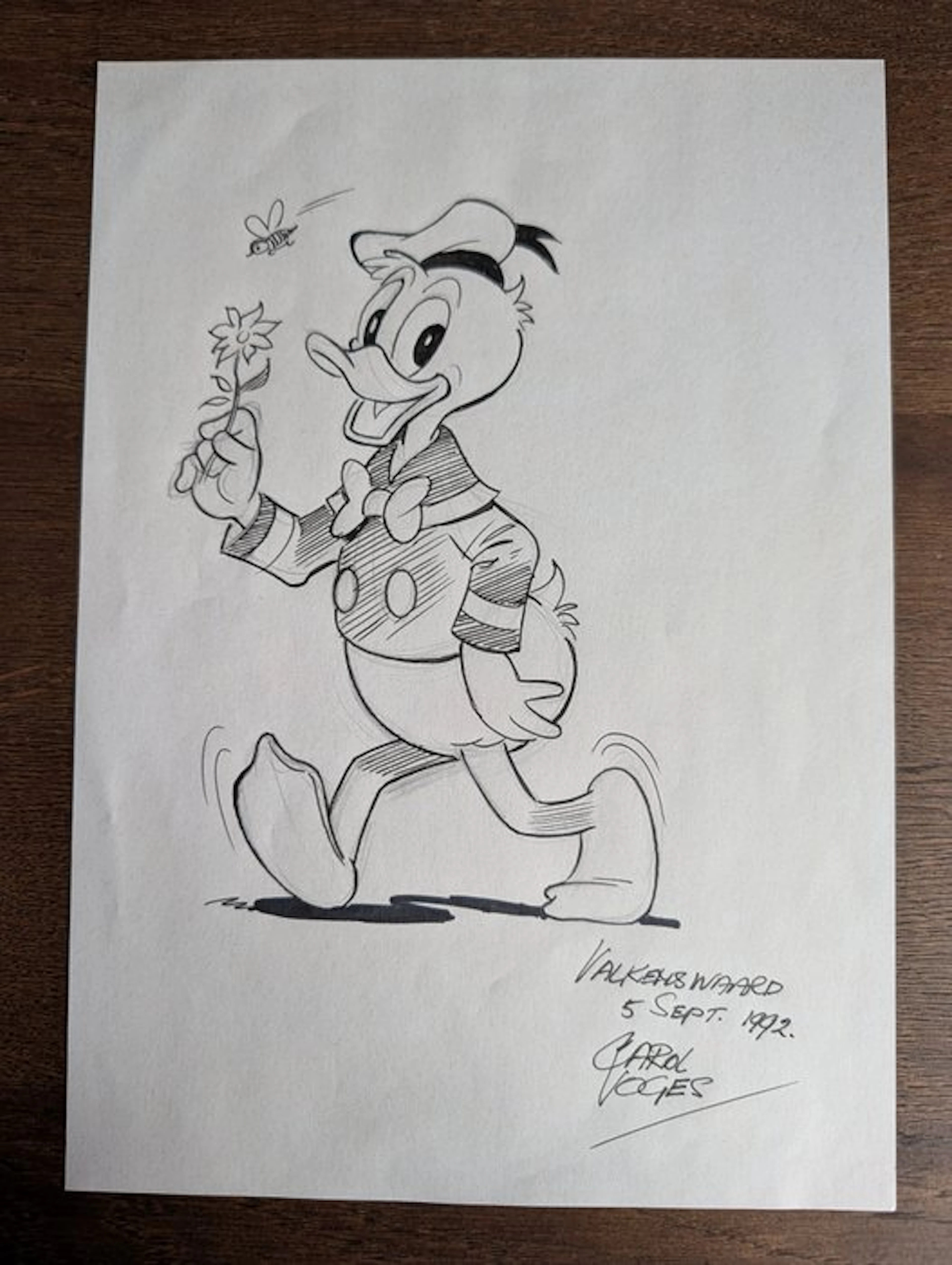 Donald Duck - opdrachttekening - Carol Voges - Brabants...