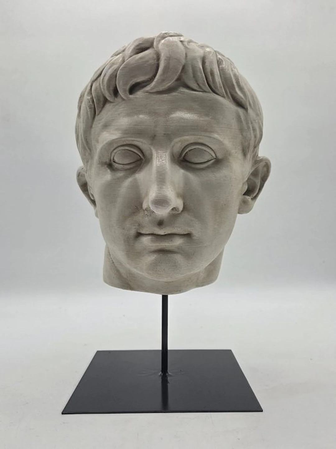 Sculpture, Testa di Augusto - 39 cm - marble powder