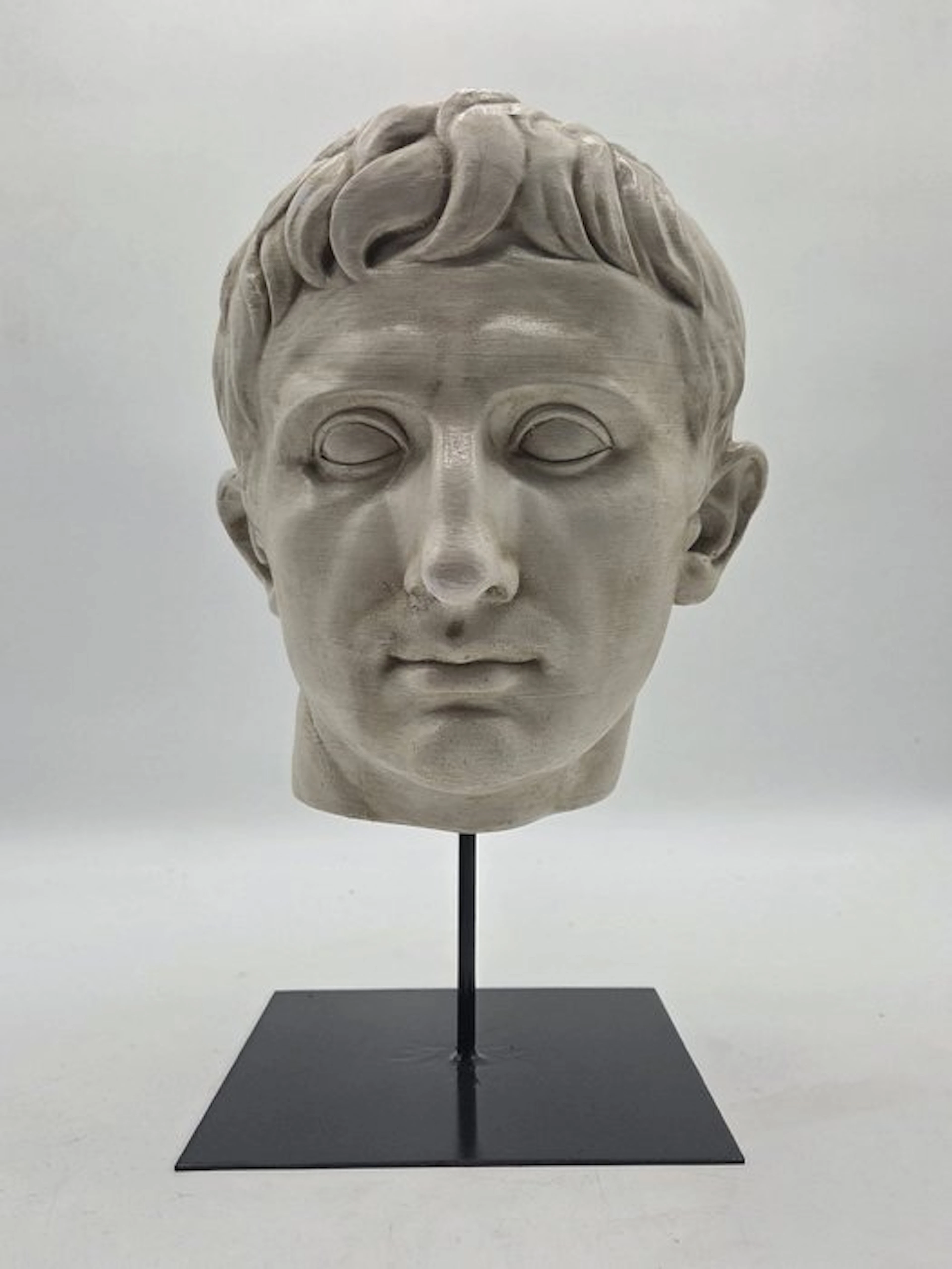 Sculpture, Testa di Augusto - 39 cm - marble powder