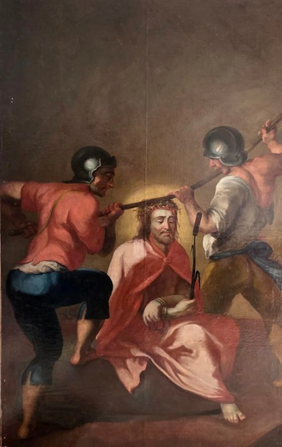 Scuola caravaggesca (XVII) - Cristo incoronato di spine