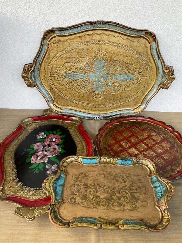 Tray (4) - Wood, wood-plastic composite materials - Florentine tray