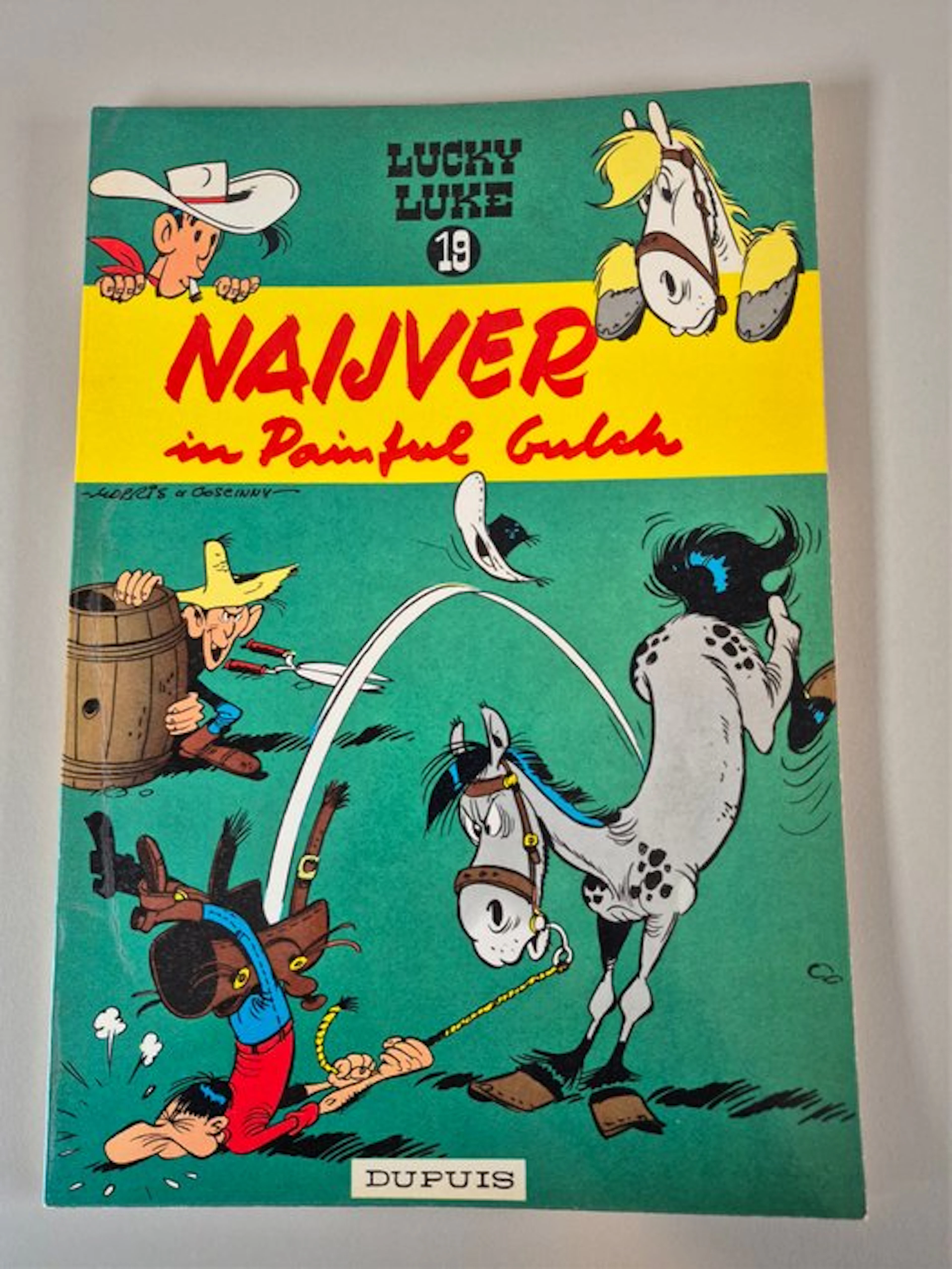 Lucky Luke 19 - Naijver in Painful Gulch - 1 Album - First edition - 1962