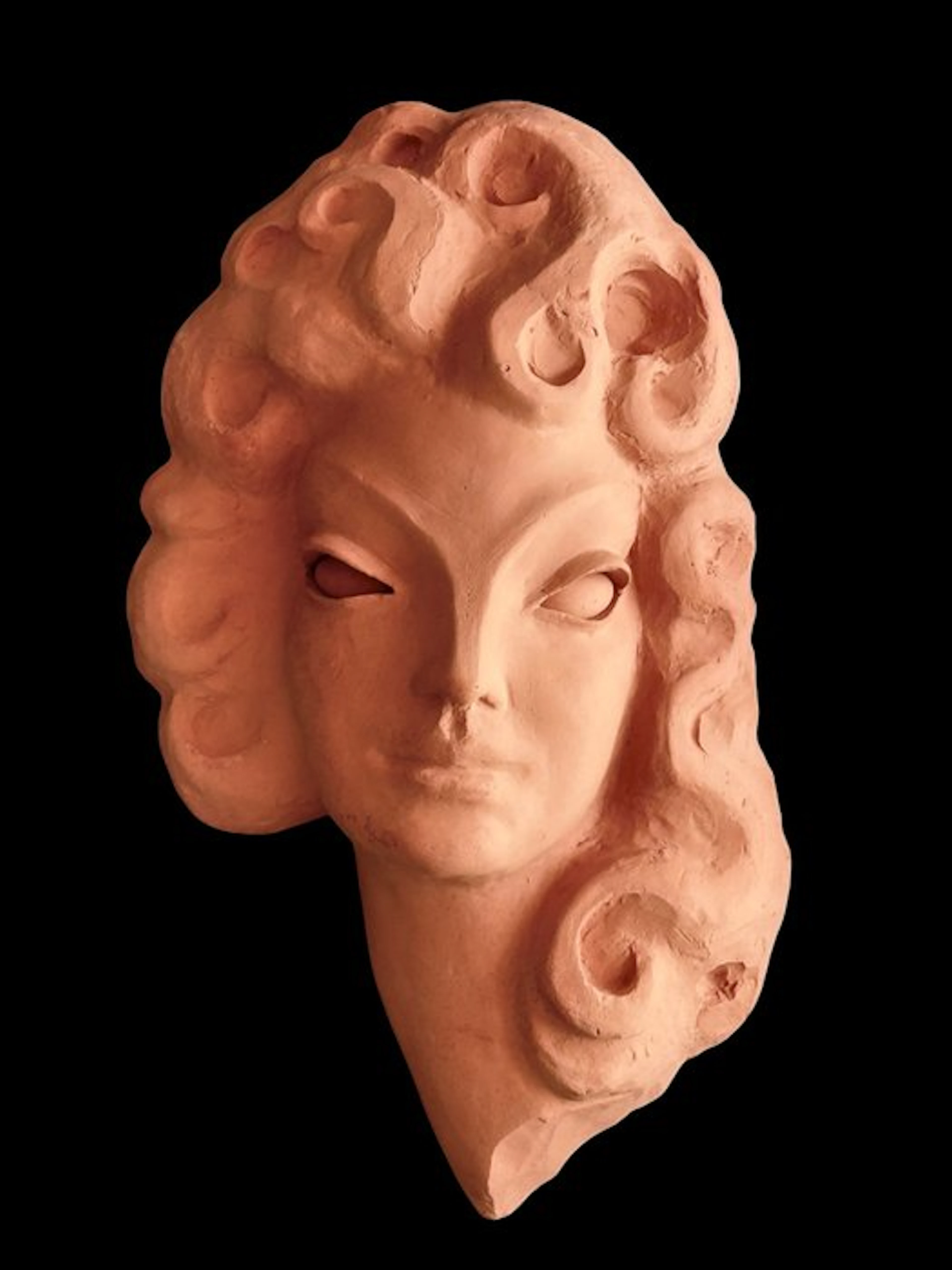 Statue, Grand masque murale féminin art déco - vers 1950...