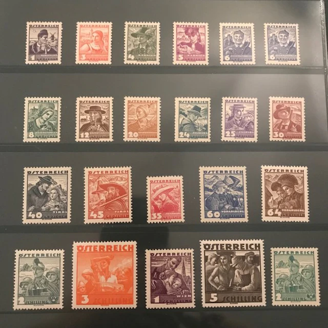 Austria 1934 - Traditional costumes - MNH - Michel 567/587