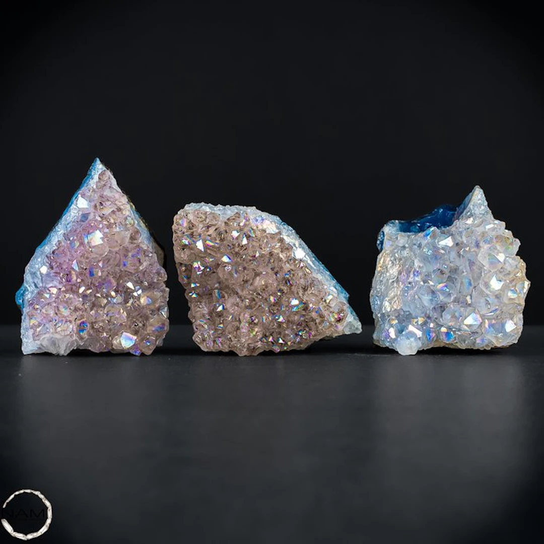 Angel Aura Amethyst Druzy – Iridescent Shine in...
