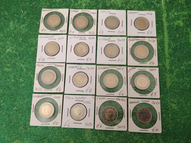 Europe. 1 Euro / 2 Euro 2013/2025 (16 coins) (No reserve price)