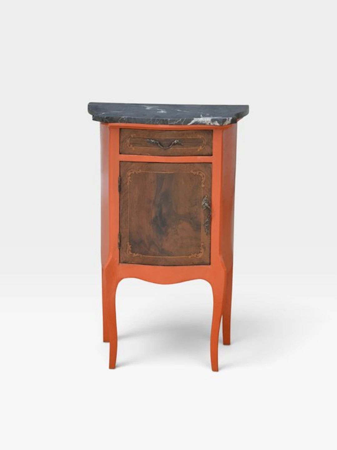Nightstand - Wood, Marble, Metal - Luigino Nightstand
