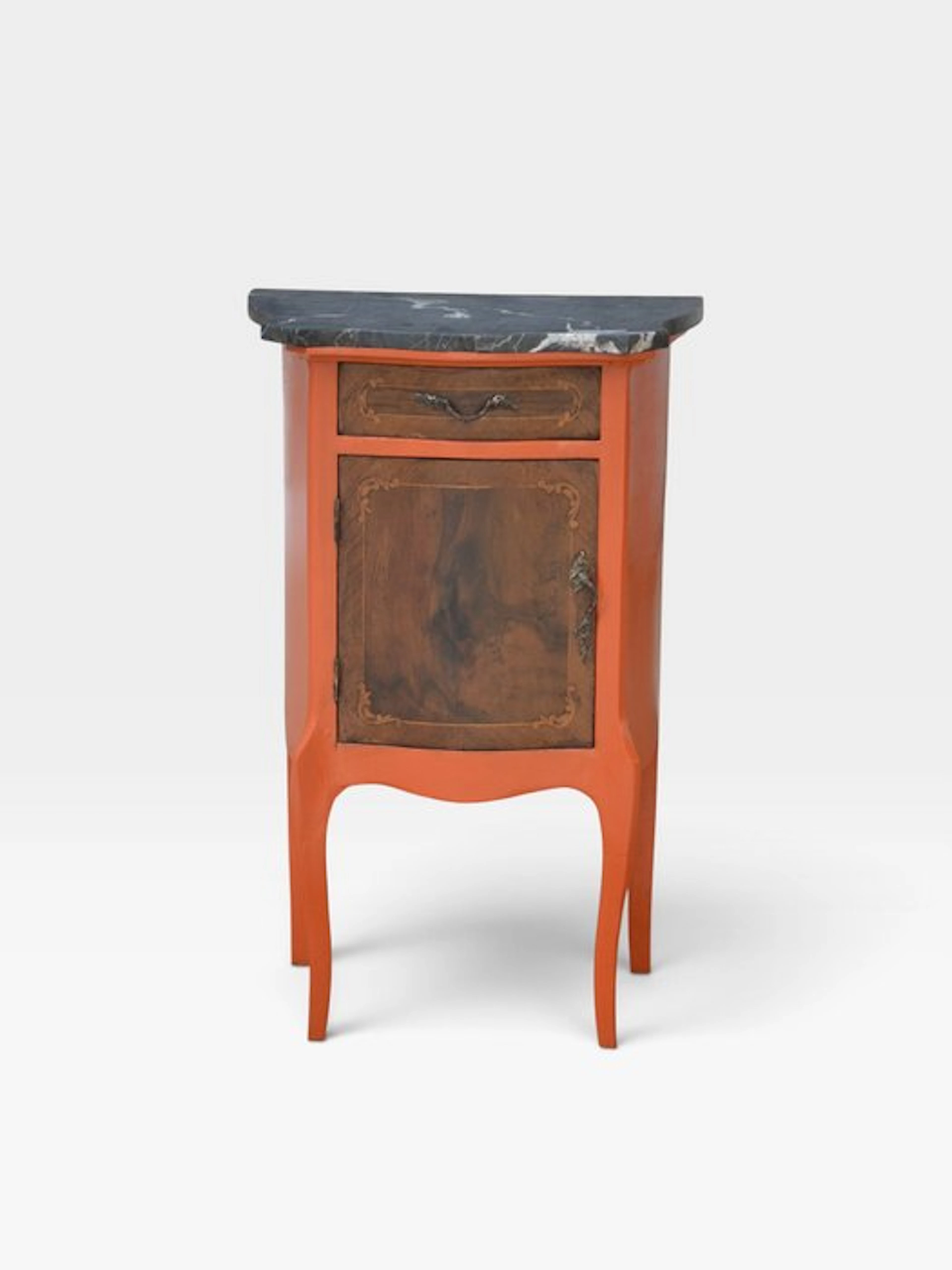 Nightstand - Wood, Marble, Metal - Luigino Nightstand