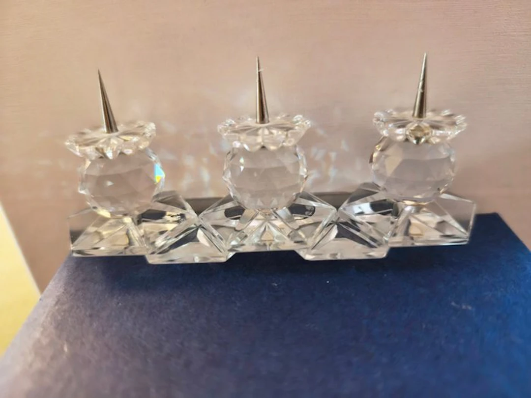 Swarovski - Figurine - Swarovski Drieluik kaarsenstandaard met kaarsen