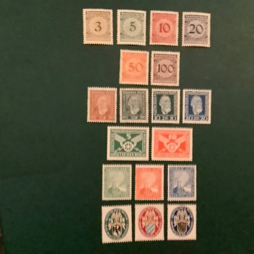 German Empire 1923/1925 - 6 full issues - MNH - Michel 338/343