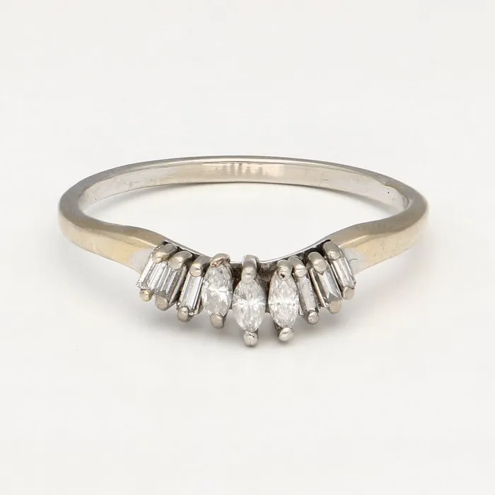 Ring - 14 kt. White gold Diamond (Natural)