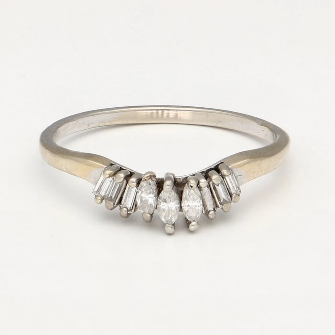 Ring - 14 kt. White gold Diamond (Natural)