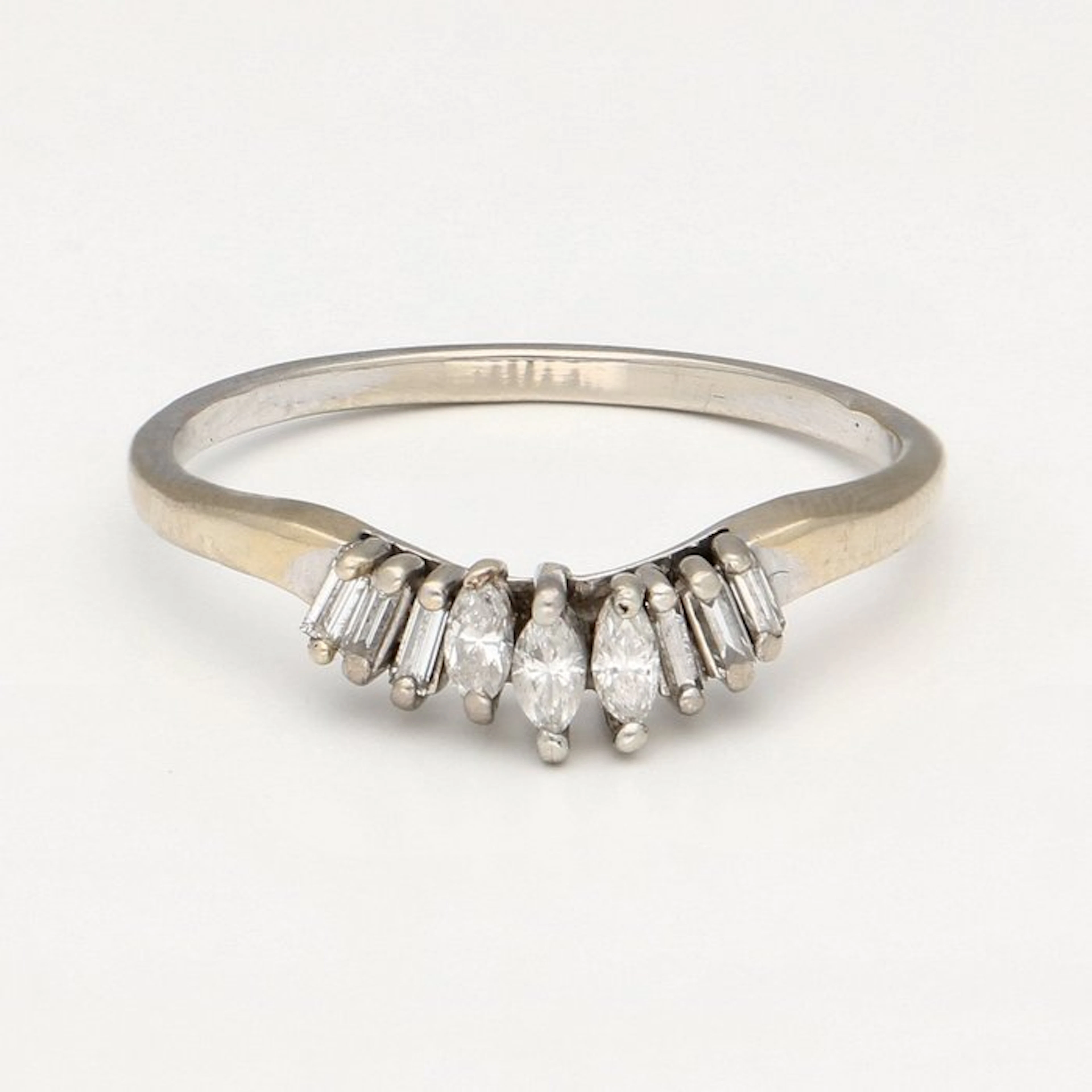 Ring - 14 kt. White gold Diamond (Natural)