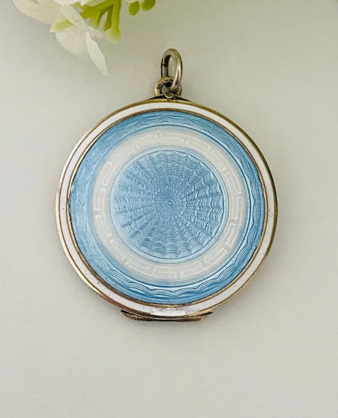 Art Deco - Guilloché Enamel - Silver-Gilt - Norway - Pendant