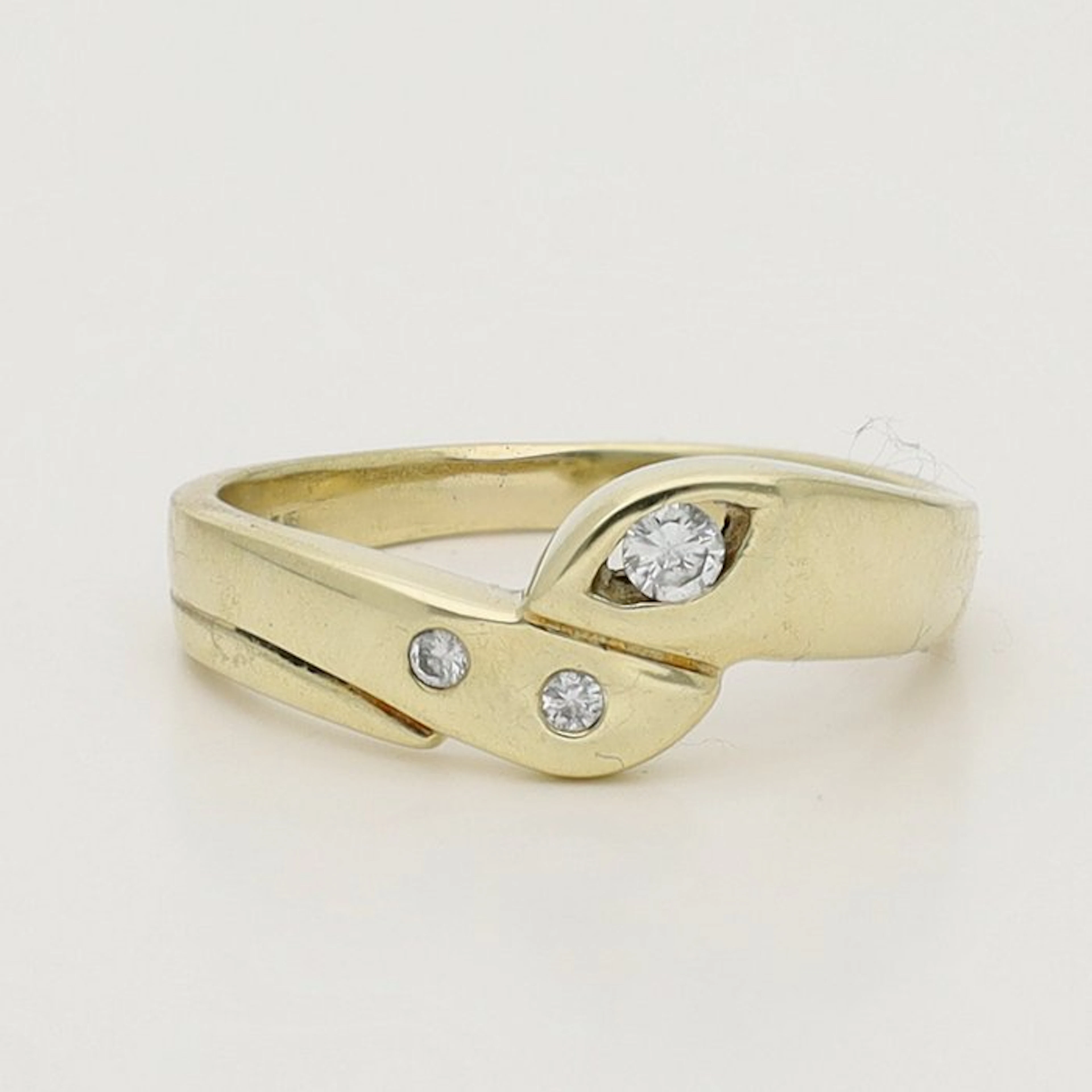 Ring - 14 kt. Yellow gold - 0.12ct. tw. Diamond (Natural) - Diamond