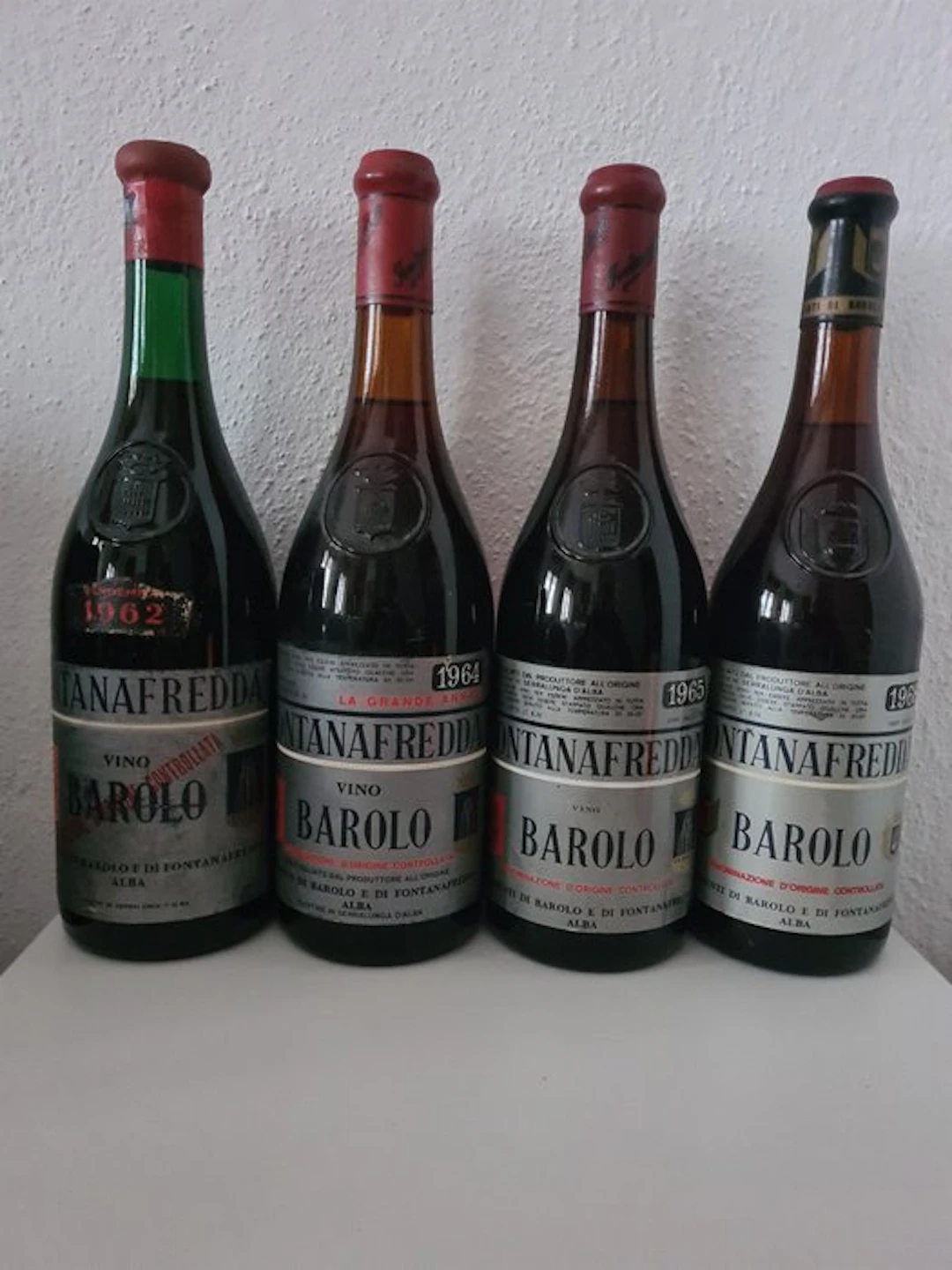 1962 , 1964, 1965 & 1968 Fontanafredda - Barolo - 4 Bottles (0.72L)