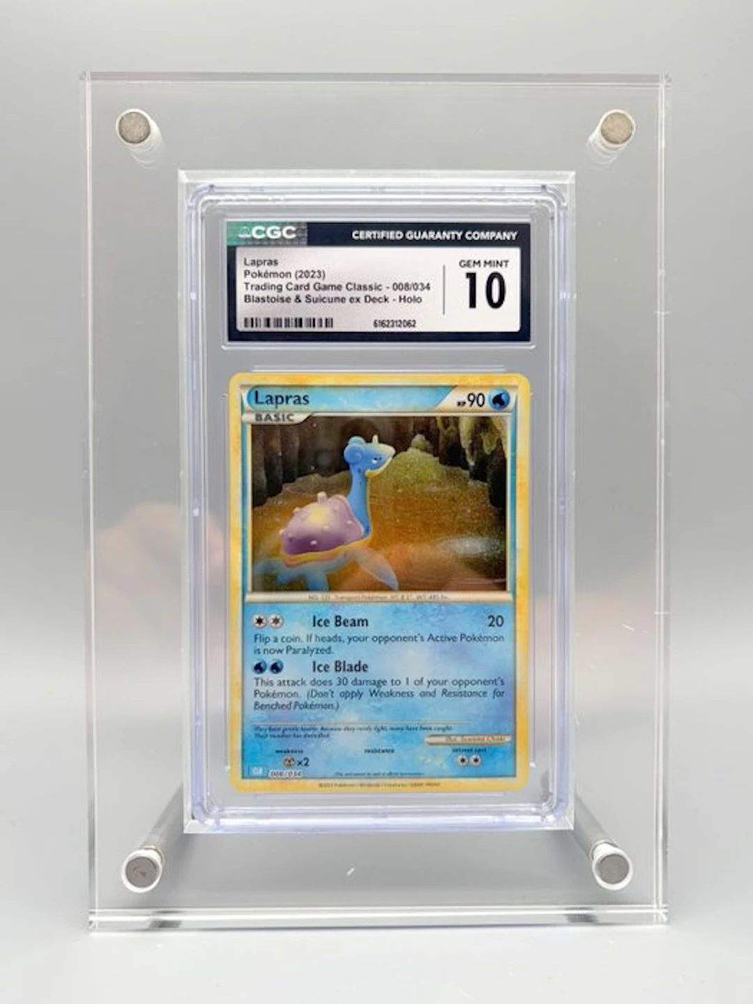 Pokémon Graded card - Blastoise & Suicune ex Deck, Lapras - CGC 10