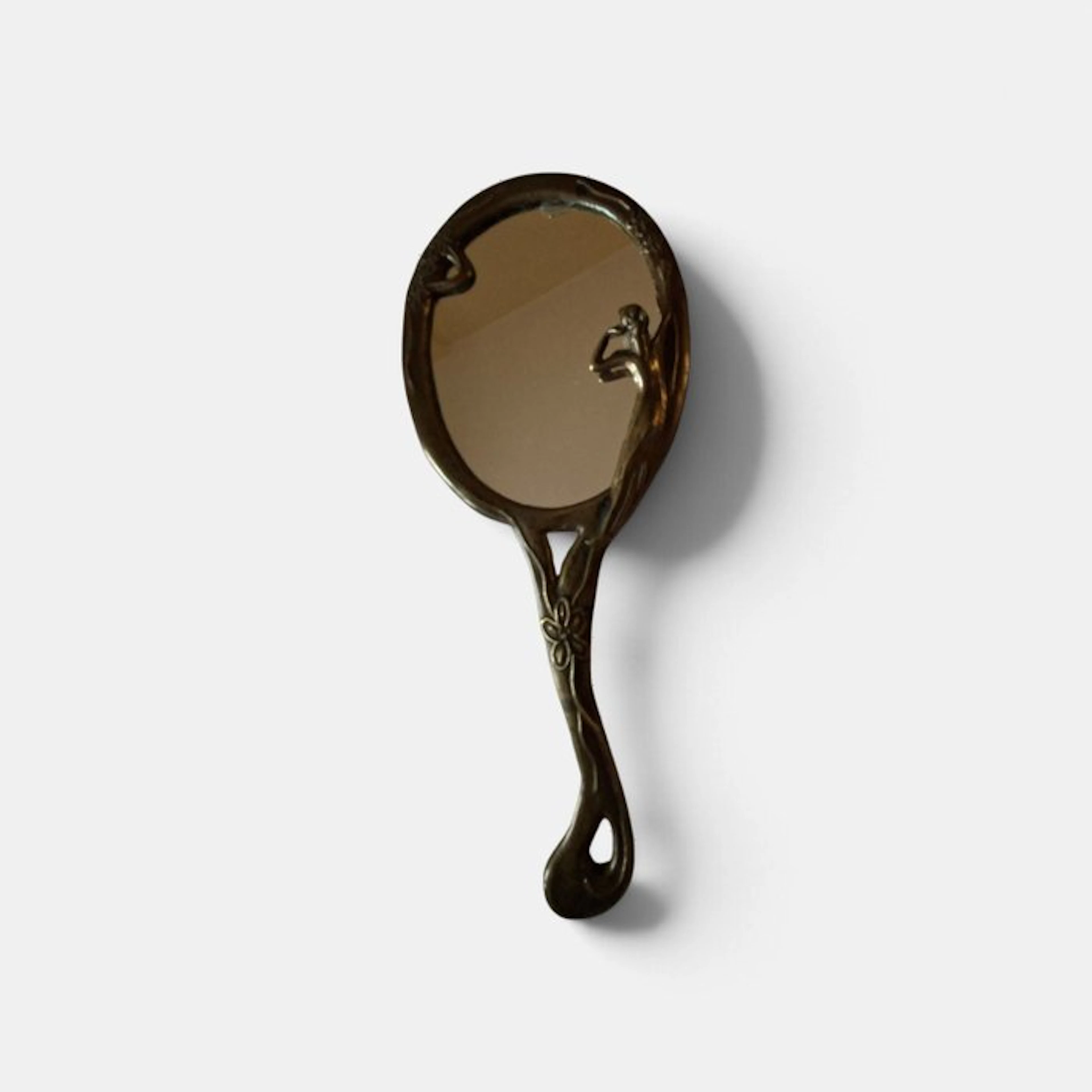 Hand mirror - Bronze - Art Nouveau Mirror