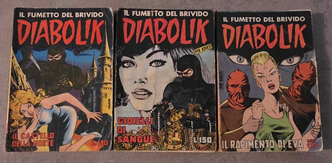 Diabolik n. 19,20,21 - Prima serie Sodip - 3 Comic - First edition - 1964