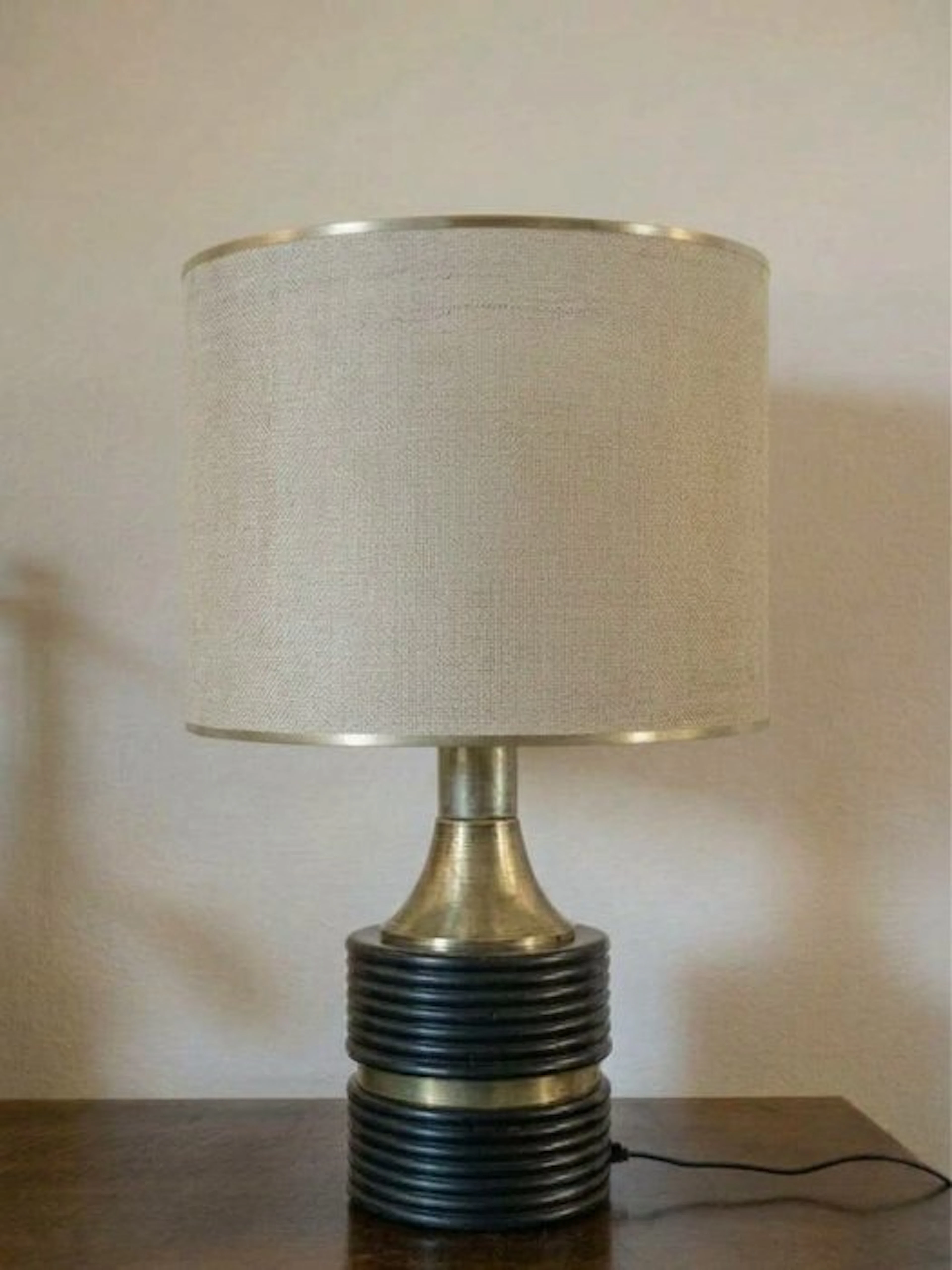 Table lamp - Brass, enamel-coated aluminum