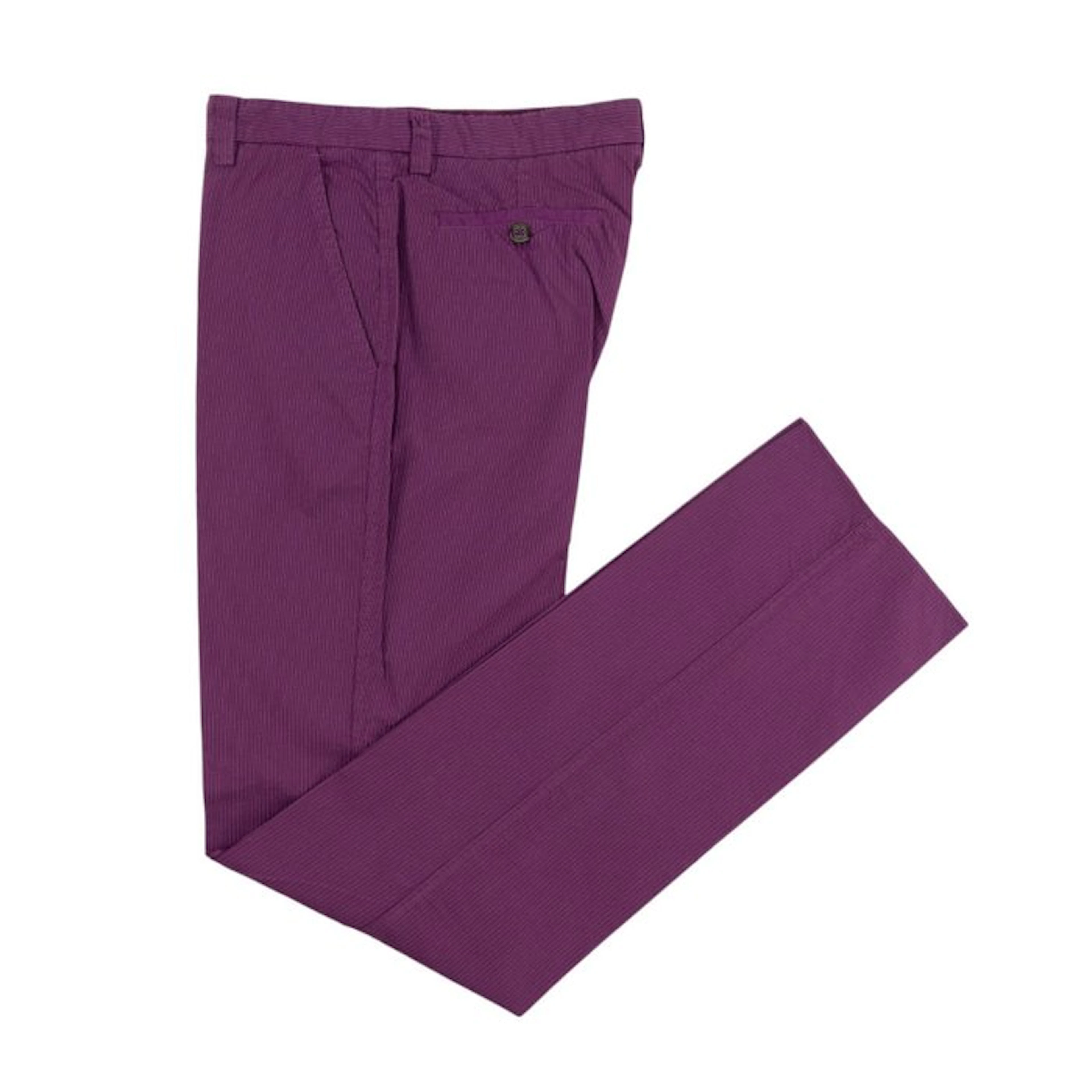 ETRO MILANO - 50 IT - Purple Pinstripe Fine Cotton Pant...