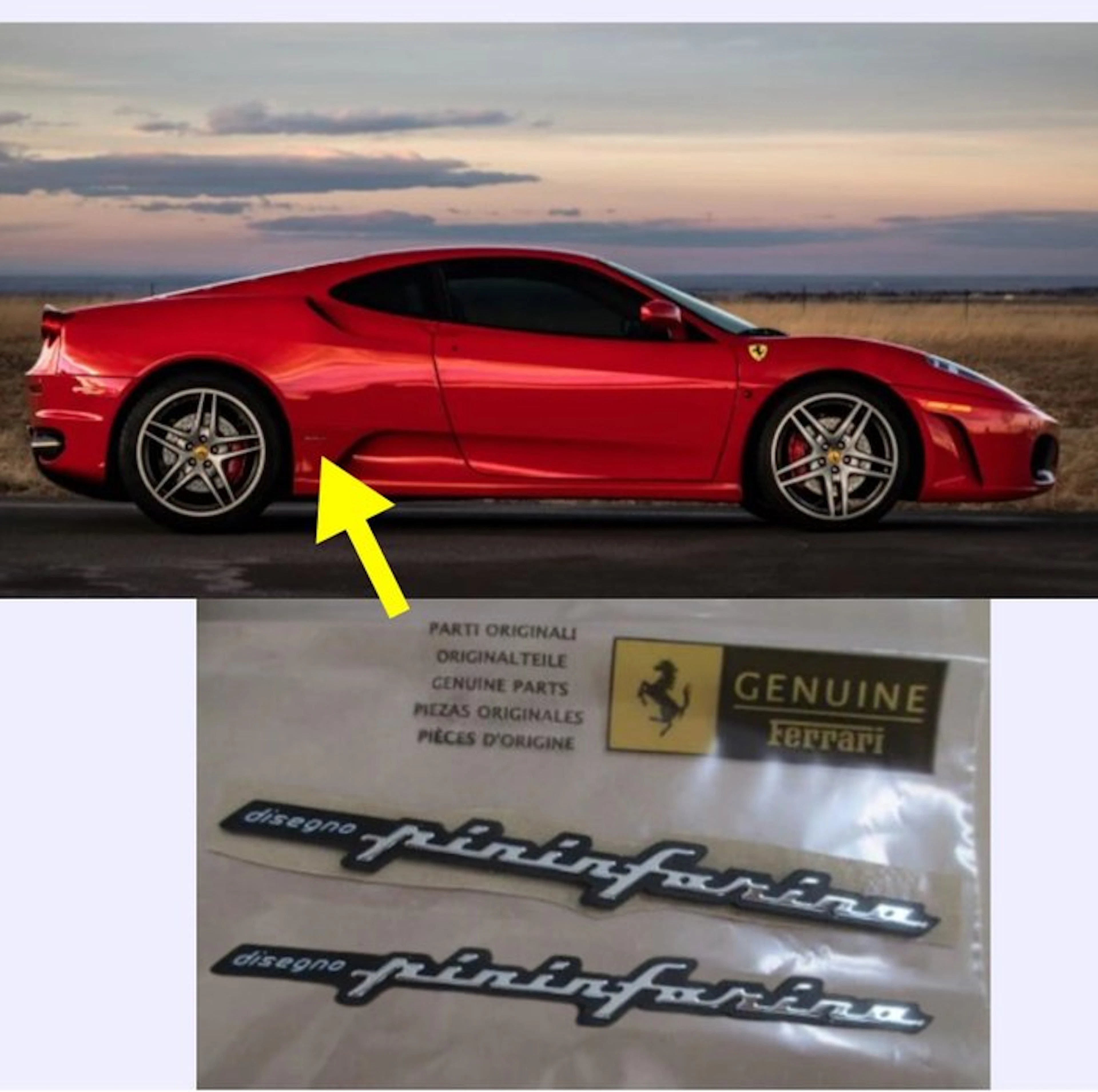 Ferrari Pininfarina Original Design Badges (set of 2)...