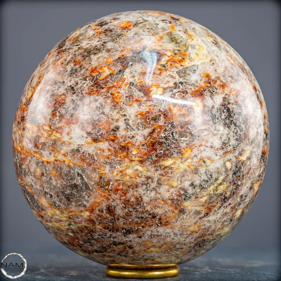 Red cordierite sphere – Expressive beauty of nature Sphere- 4525.12 g