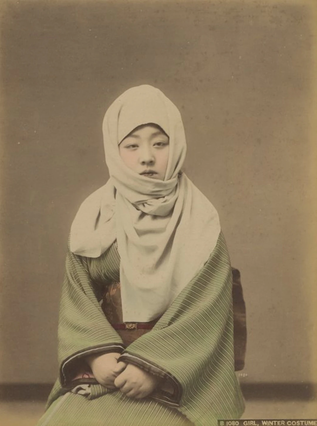 Enami, Farsari, Suzuki, Yokohama School (XIX) - Girl, winter costume