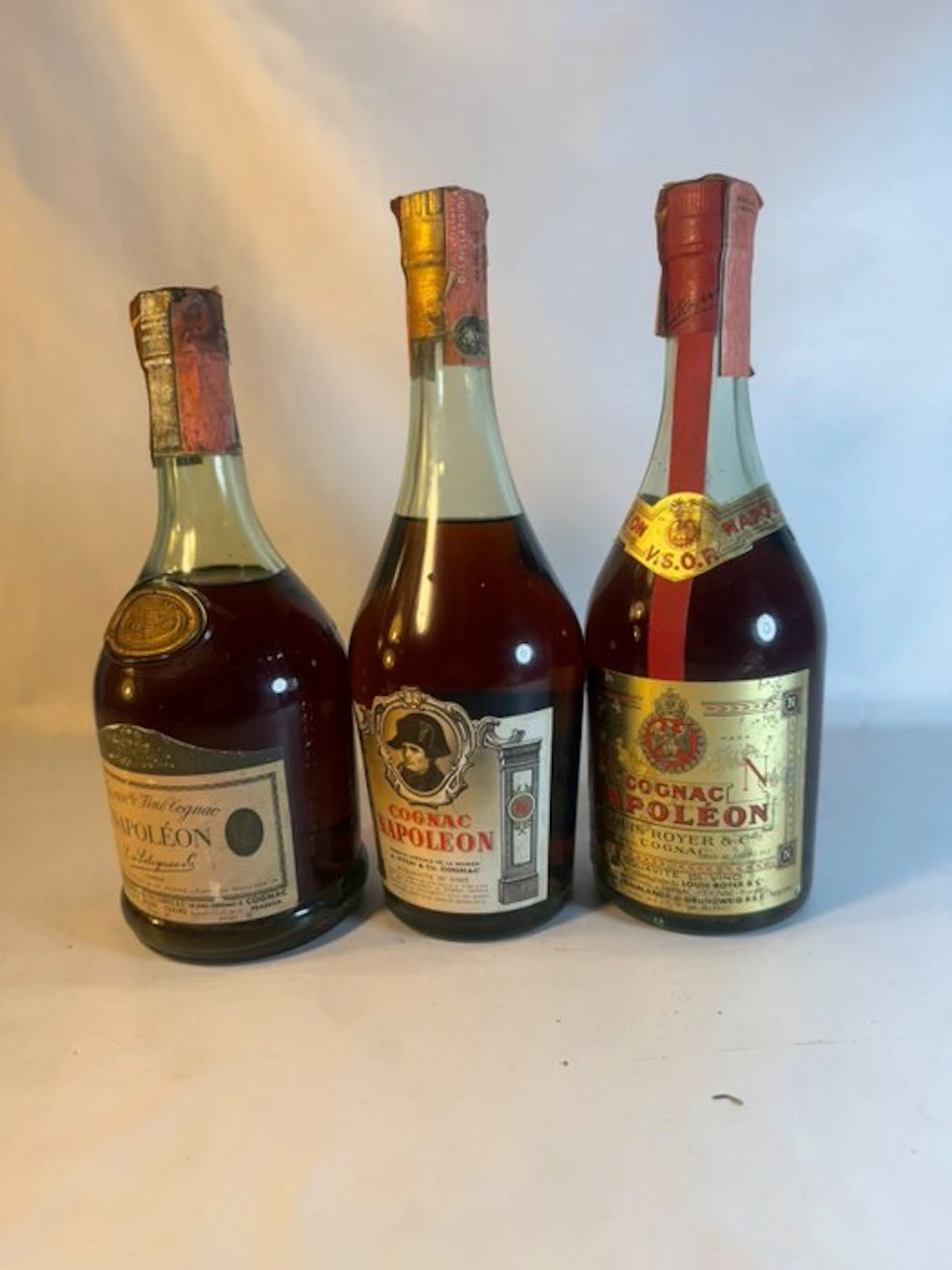 Louis Royer - Napoléon + VSOP Napoléon - b. 1960s, 1970s - 75cl - 3 bottles