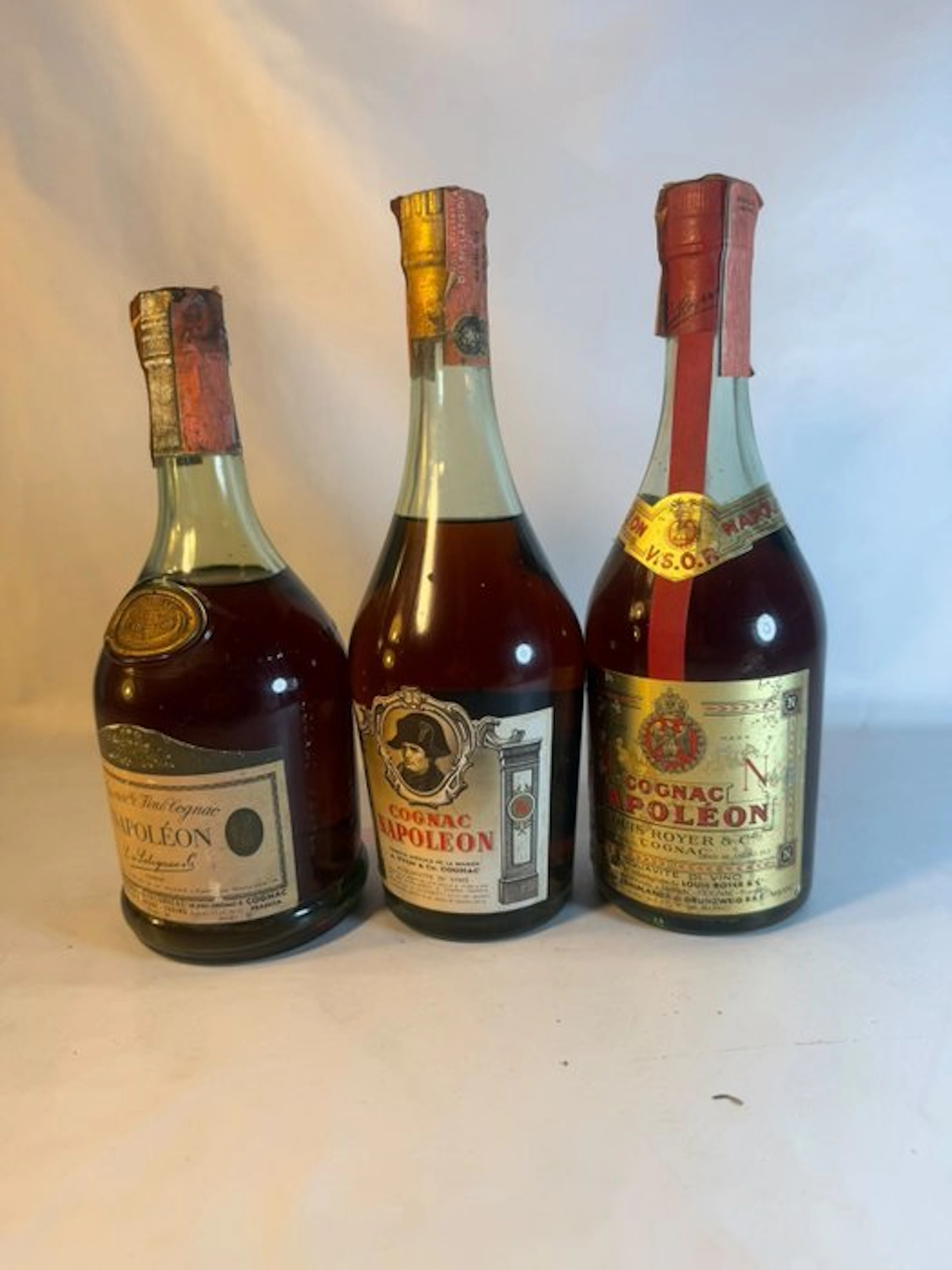 Louis Royer - Napoléon + VSOP Napoléon - b. 1960s, 1970s - 75cl - 3 bottles