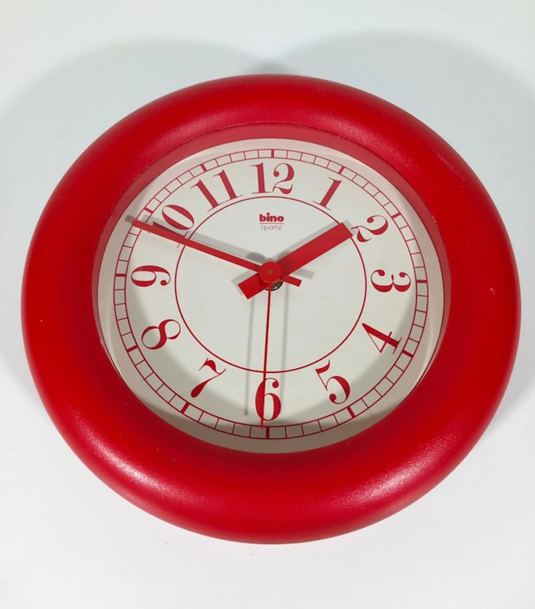 Wall clock - Bino - Vintage HPVC, Glass - 1970-1980