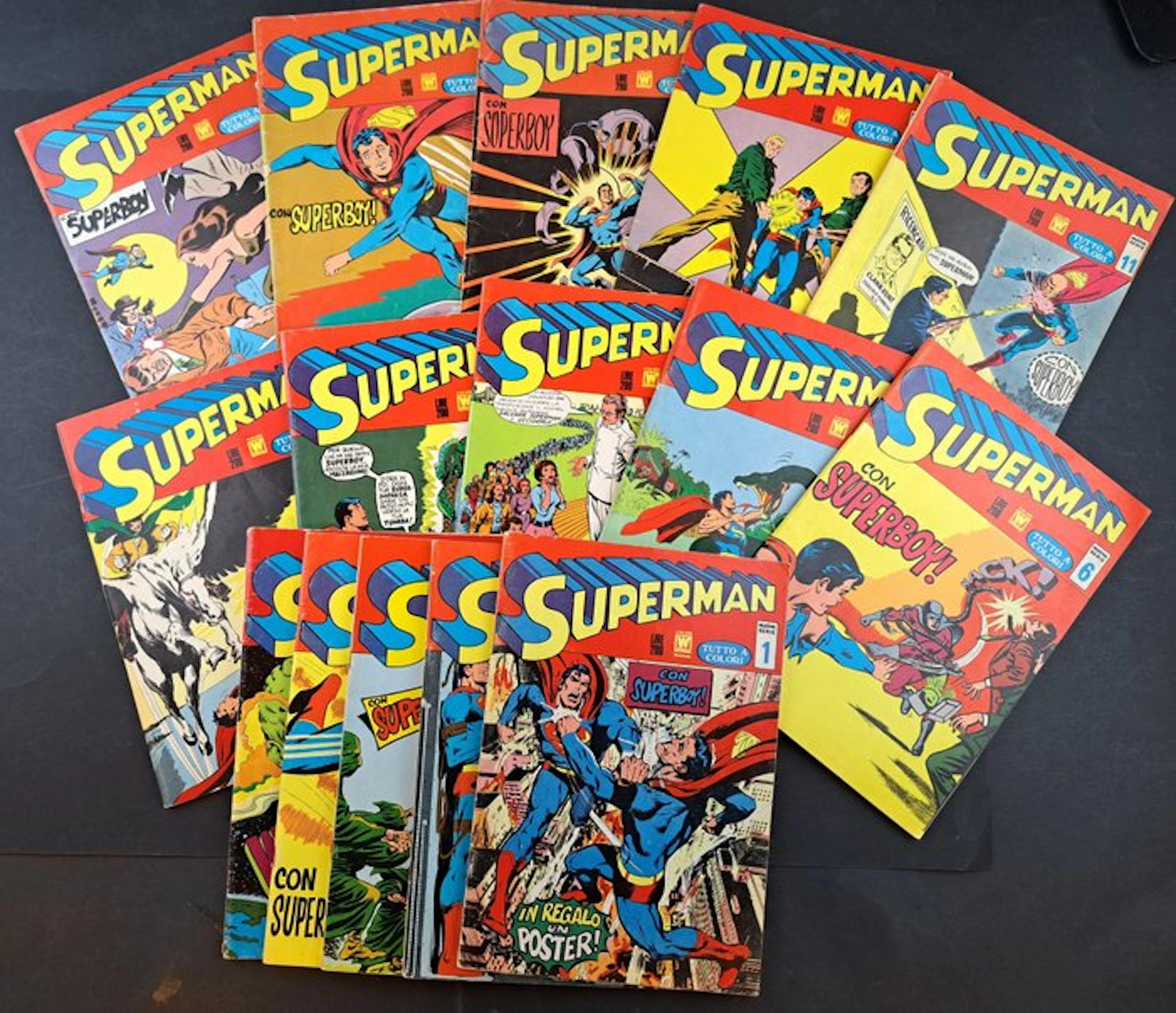 Superman Williams Seconda Serie Completa con Manifesti - 15 Comic - 1972
